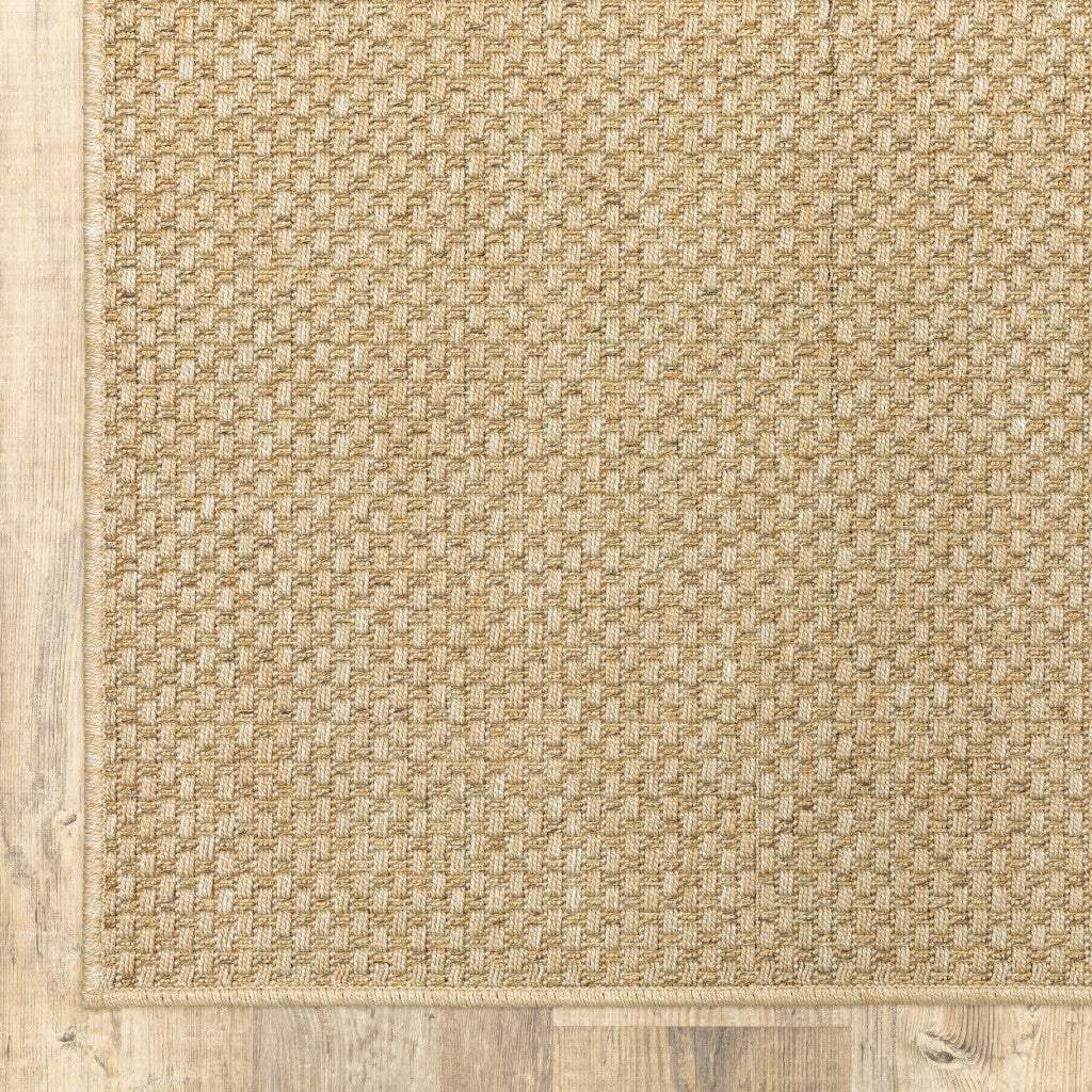 8' X 11' Beige Indoor Outdoor Area Rug - Image 6