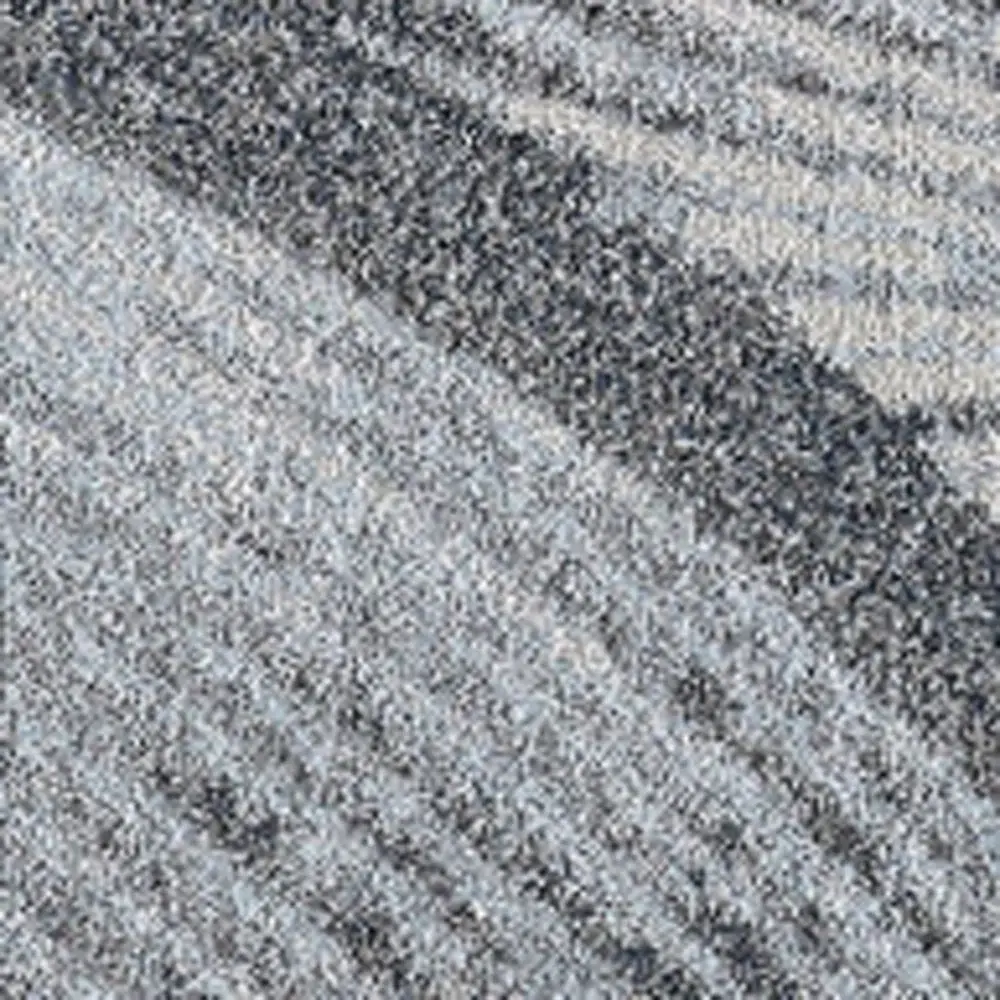 8' X 11' Blue and Gray Abstract Area Rug - Image 4
