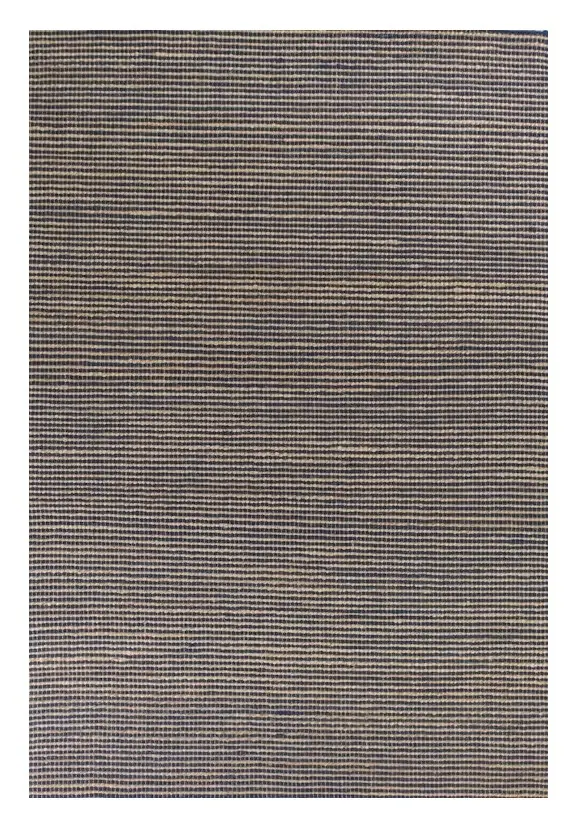 8' X 11' Blue Hand Woven Wool And Jute Indoor Area Rug - Image 2