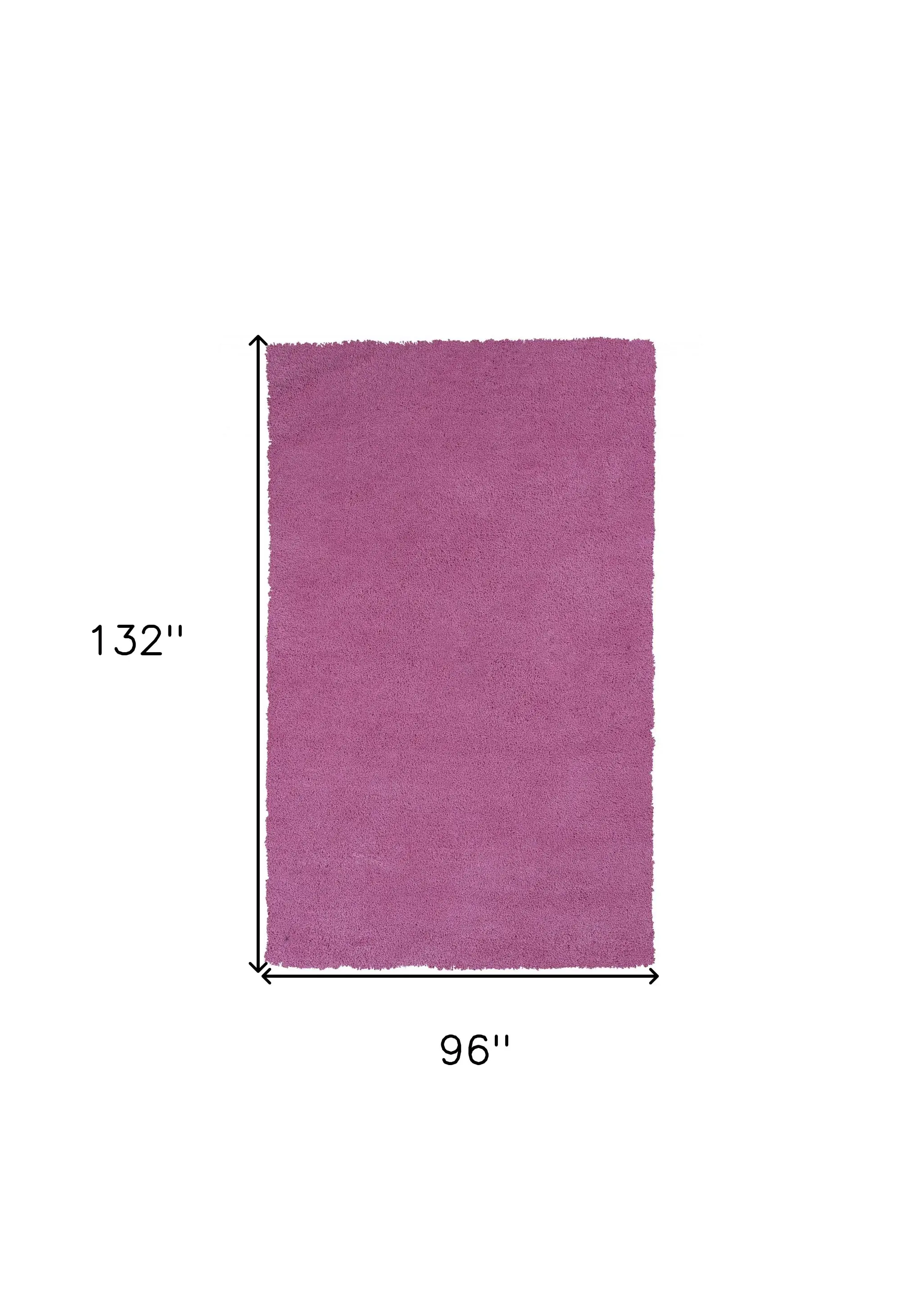 8' X 11'  Bright Hot Pink Shag Area Rug - Image 3