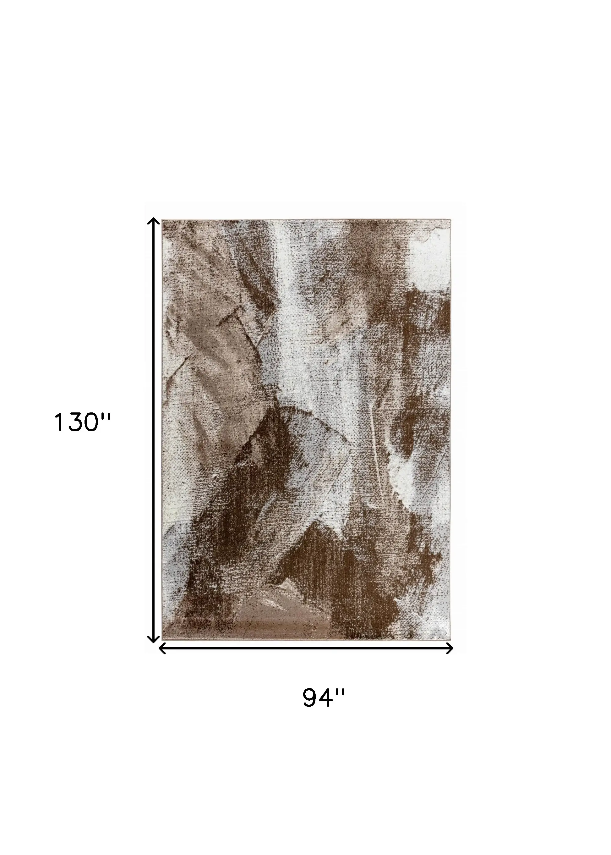 8' X 11' Brown Abstract Area Rug - Image 3