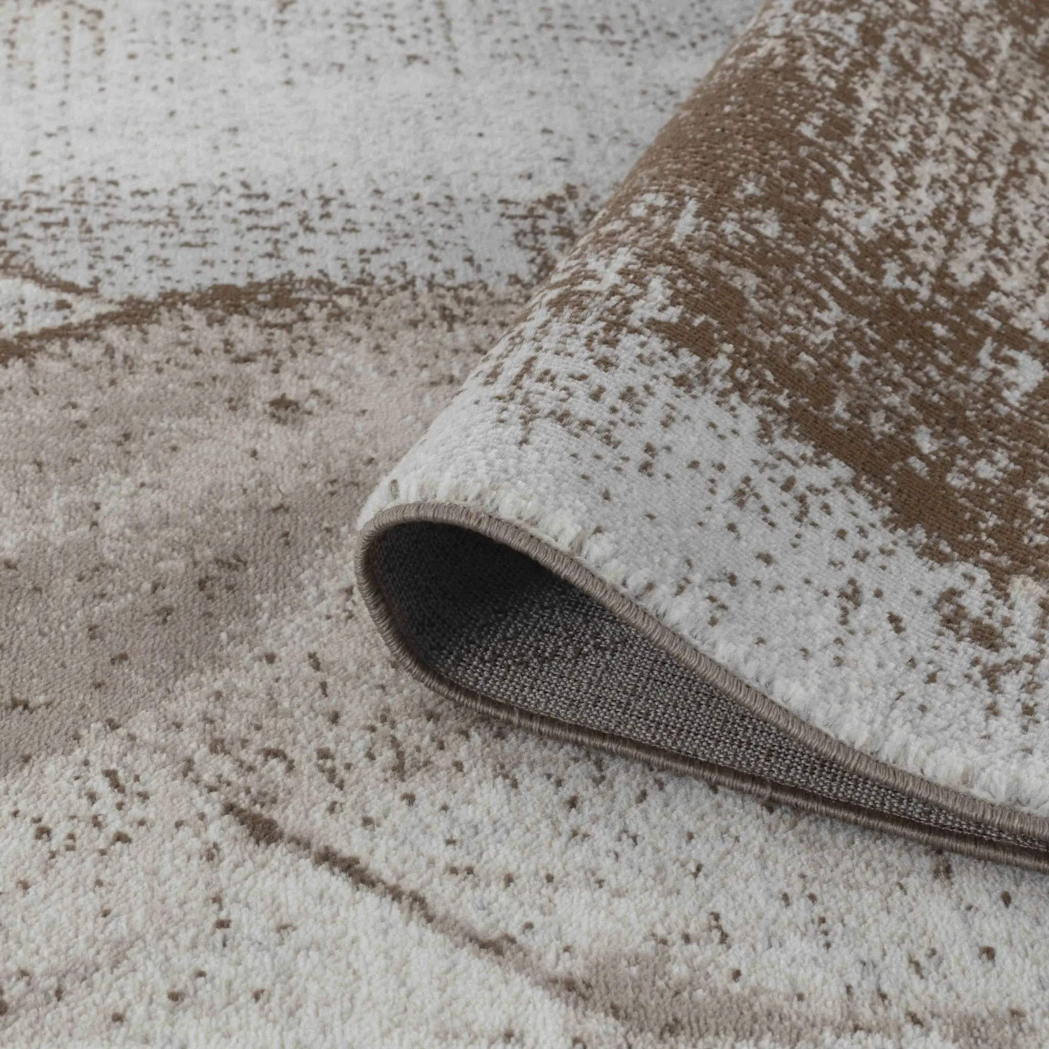 8' X 11' Brown Abstract Area Rug - Image 4