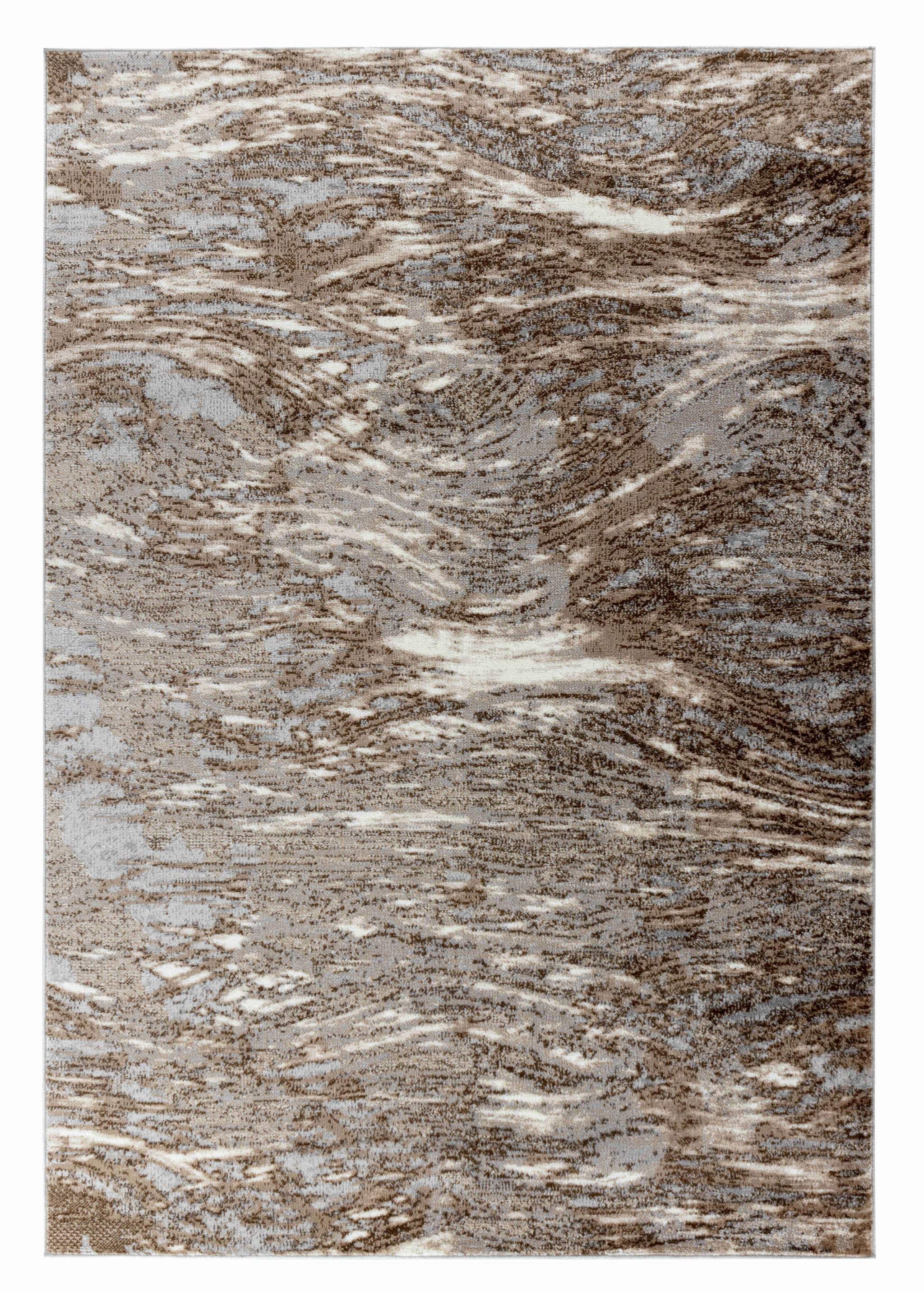 8' X 11' Brown Abstract Area Rug - Image 4