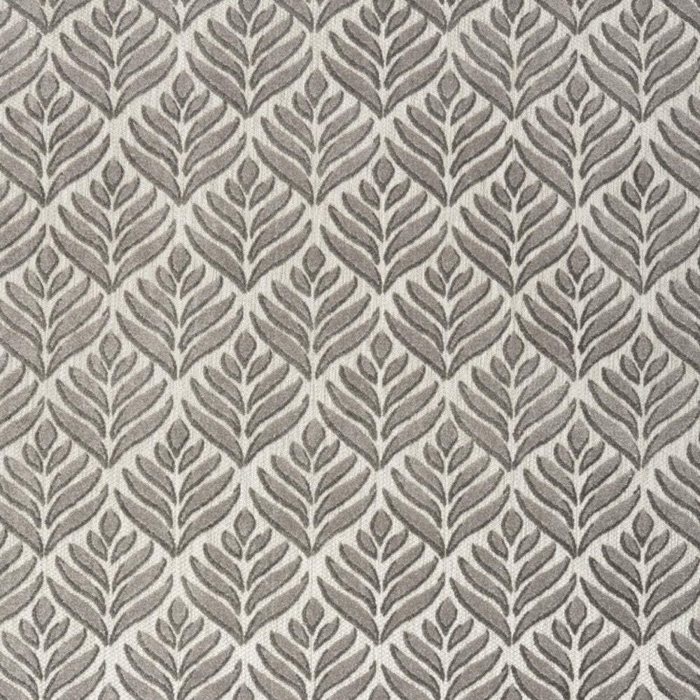 8' X 11' Charcoal Floral Stain Resistant Non Skid Area Rug - Image 3