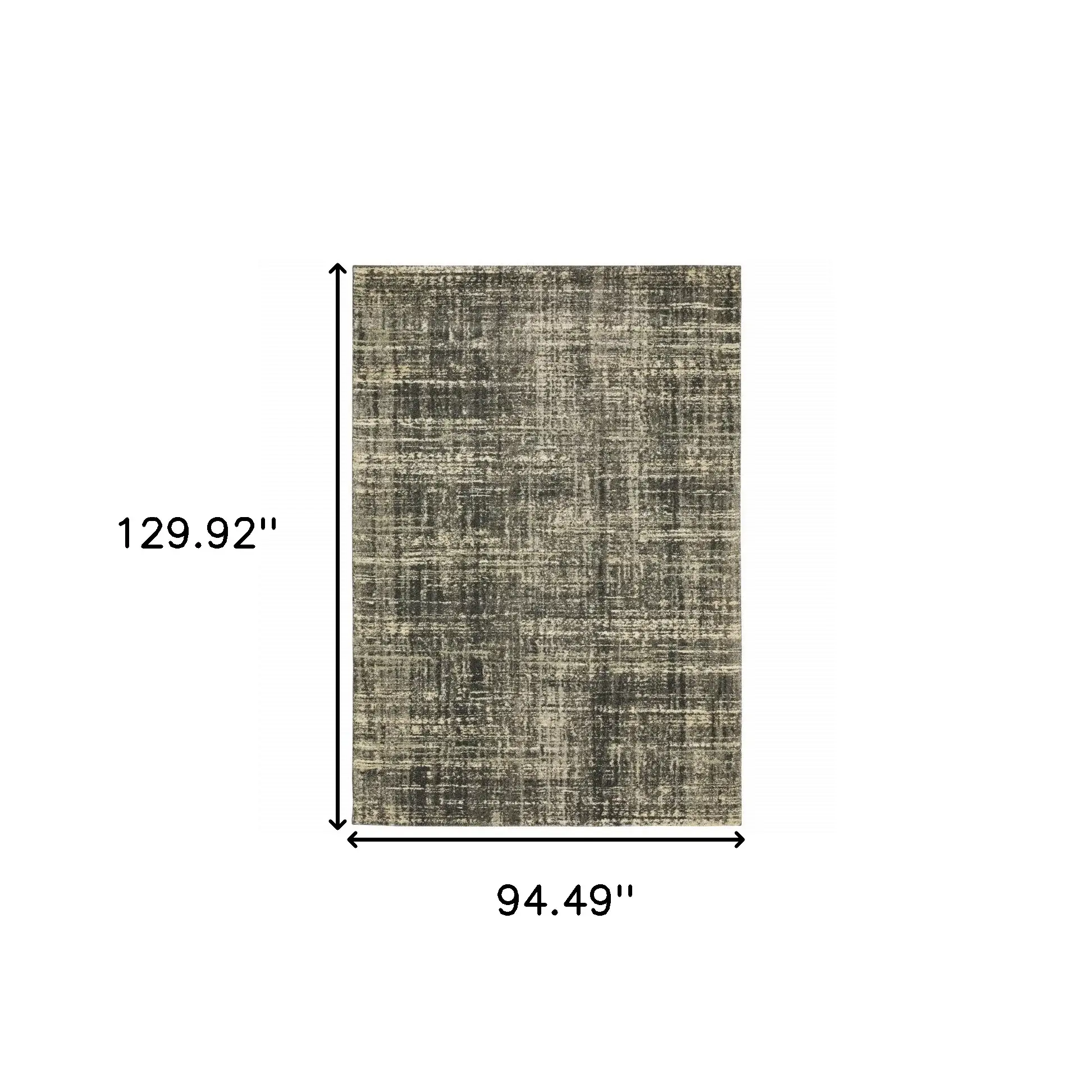 8' X 11' Charcoal Grey Beige And Tan Abstract Power Loom Stain Resistant Area Rug - Image 3
