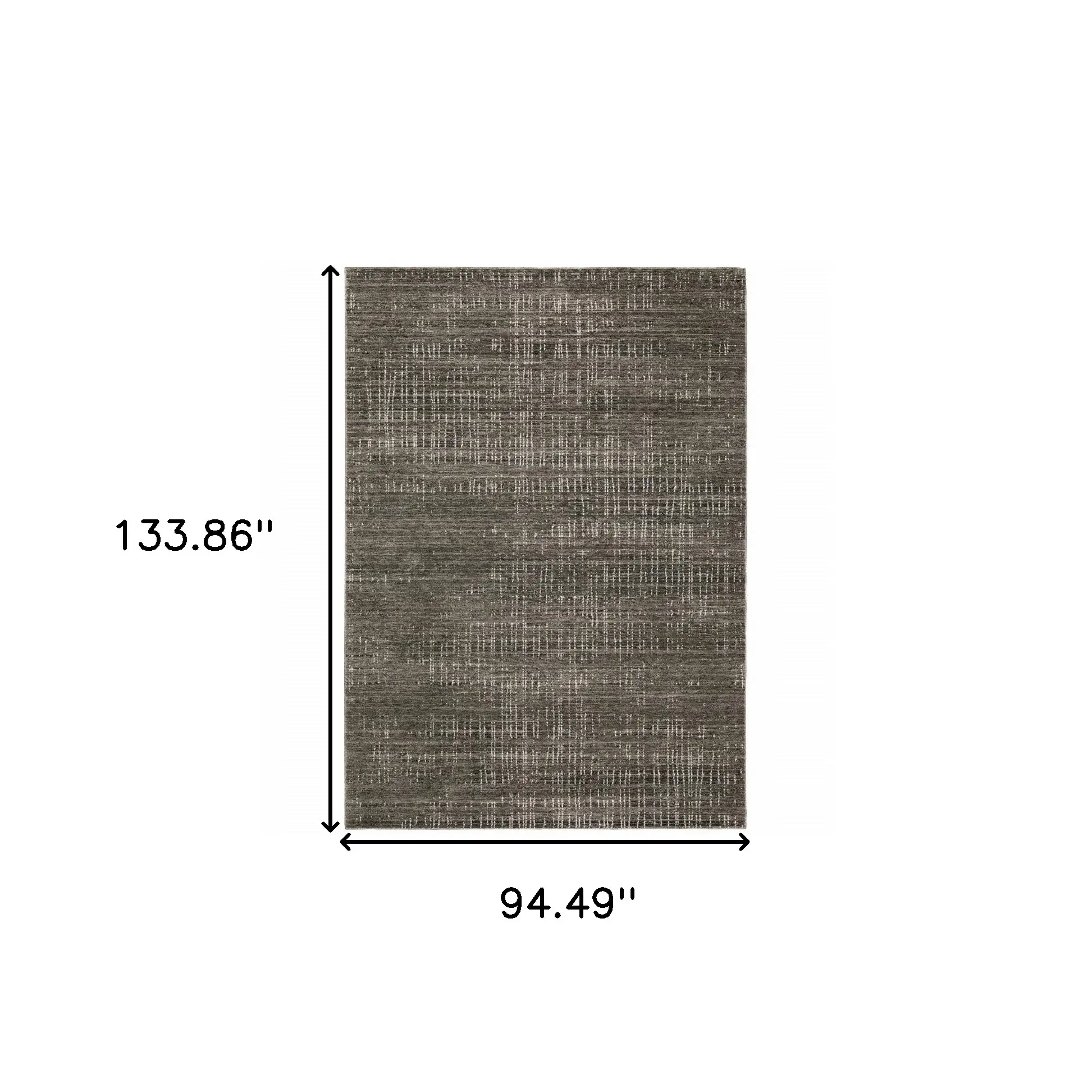 8' X 11' Charcoal Grey Grey Ivory Tan And Brown Abstract Power Loom Stain Resistant Area Rug - Image 3