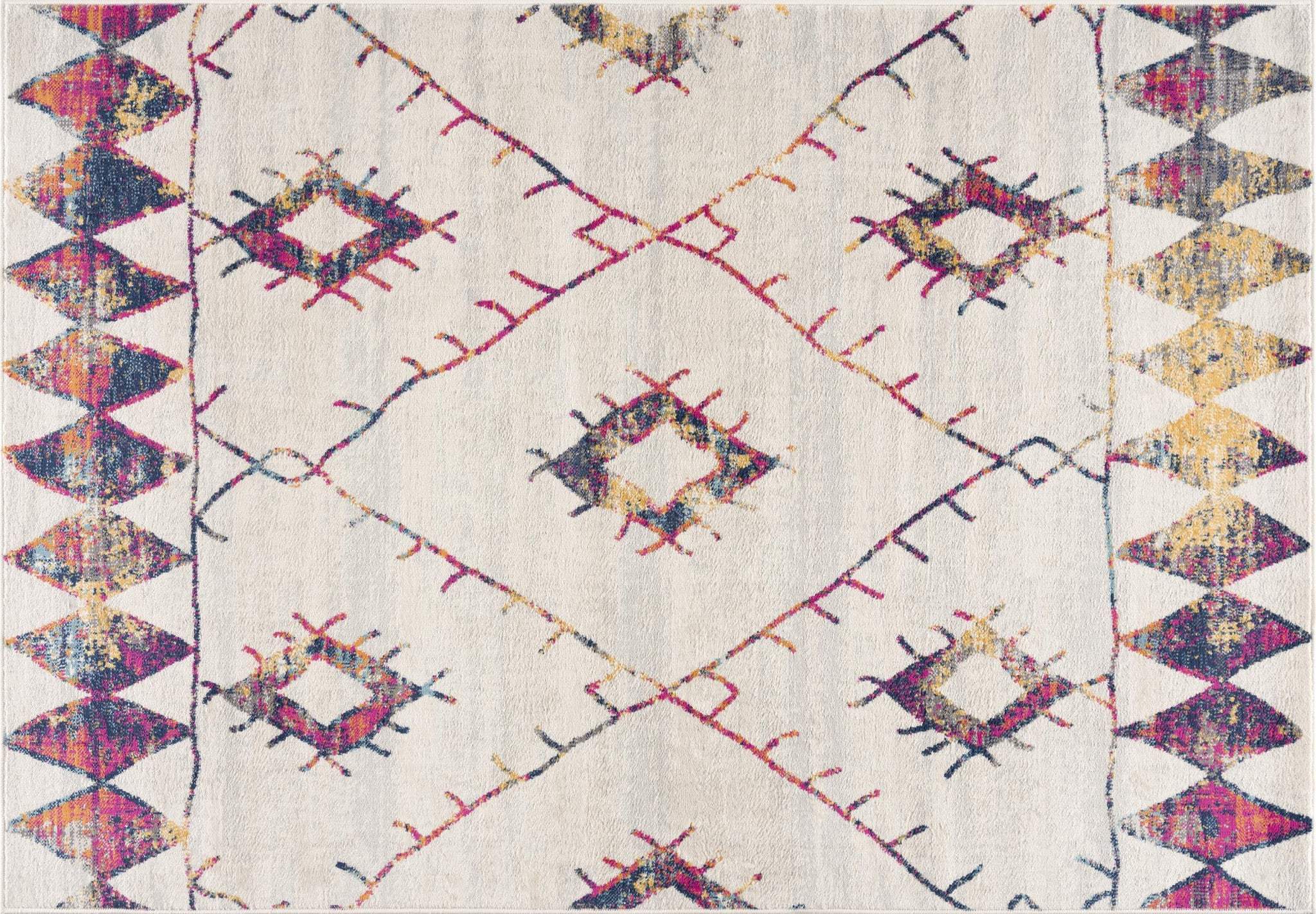 8' X 11' Cream Damask Area Rug - Image 2