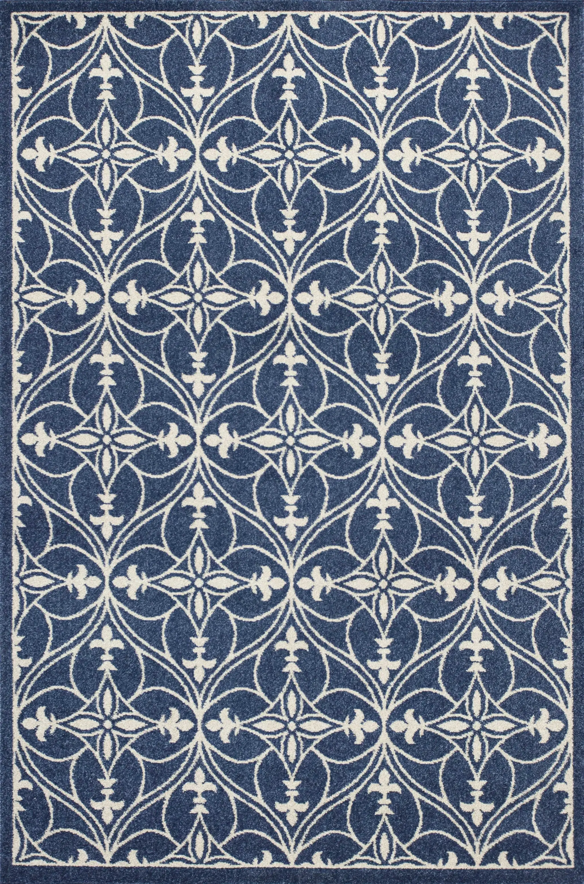 8' X 11' Denim Blue Moroccan Indoor Outdoor Area Rug - Image 2