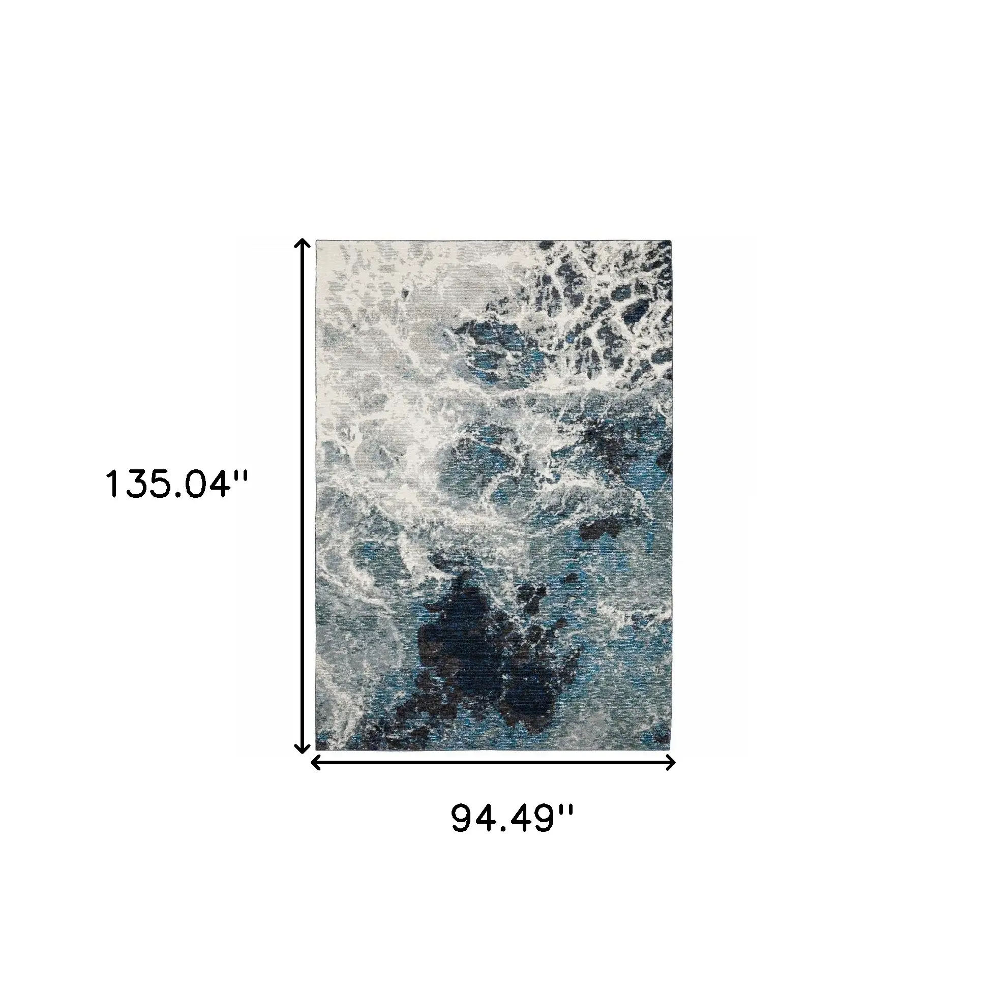 8' X 11' Gray Abstract Power Loom Area Rug - Image 3