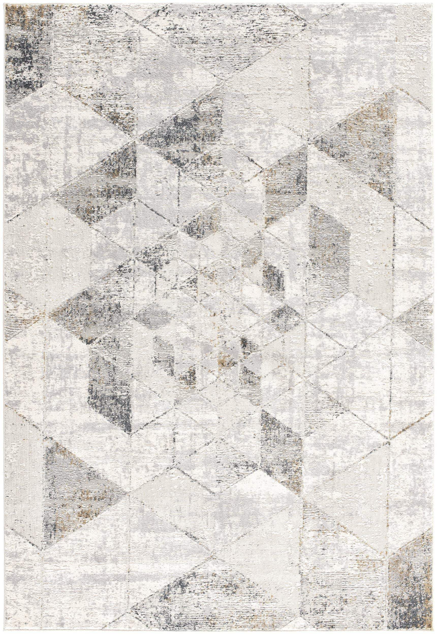 8' X 11' Gray and Ivory Abstract Power Loom Area Rug - Image 2
