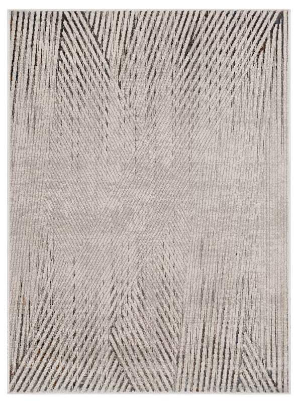 8' X 11' Gray and Ivory Area Rug - Image 2