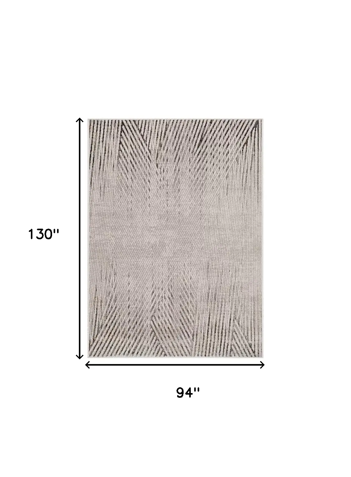 8' X 11' Gray and Ivory Area Rug - Image 3