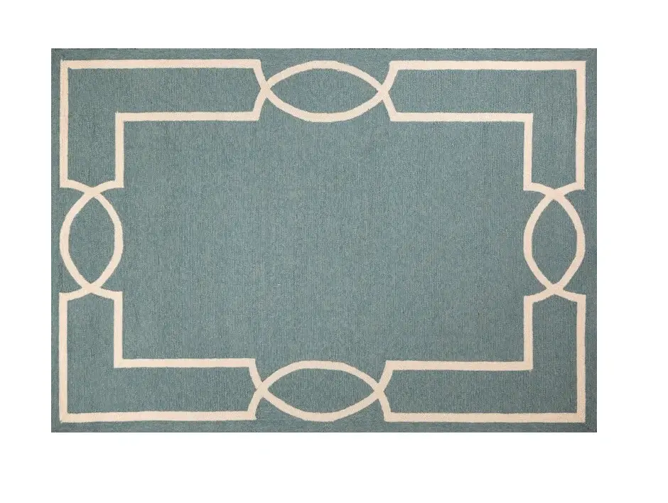 8' X 11' Gray and Ivory Handmade Indoor Outdoor Area Rug - Image 2