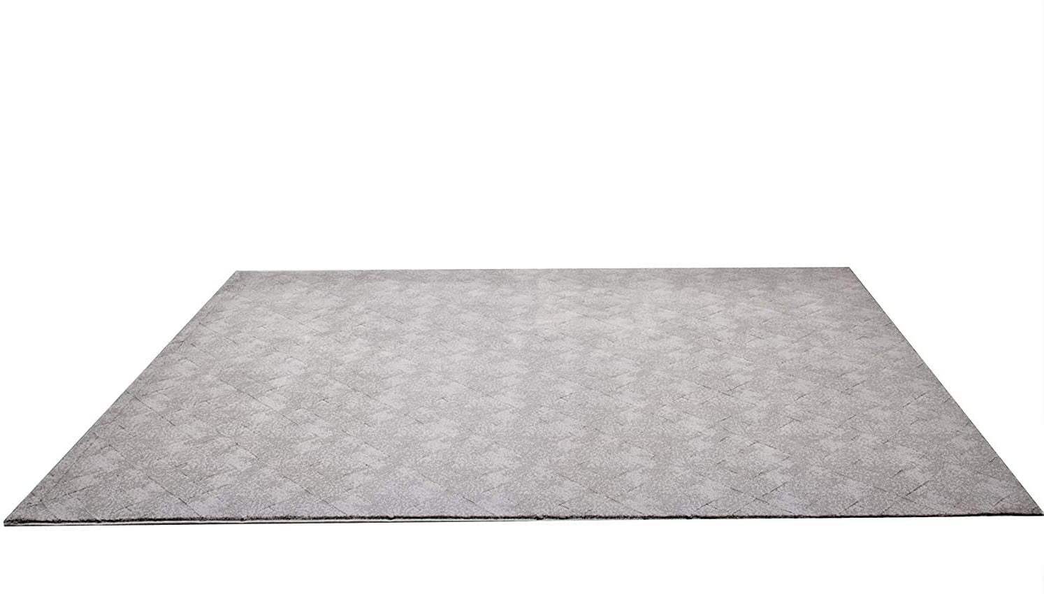 8' X 11' Gray Distressed Diamonds Area Rug - Image 3