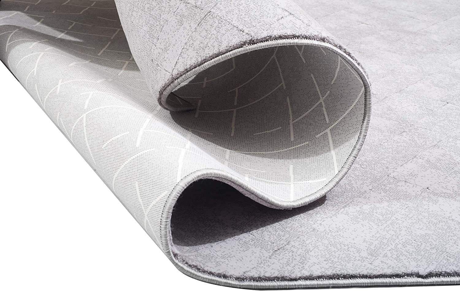 8' X 11' Gray Distressed Diamonds Area Rug - Image 4