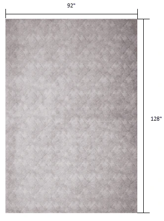 8' X 11' Gray Distressed Diamonds Area Rug - Image 5