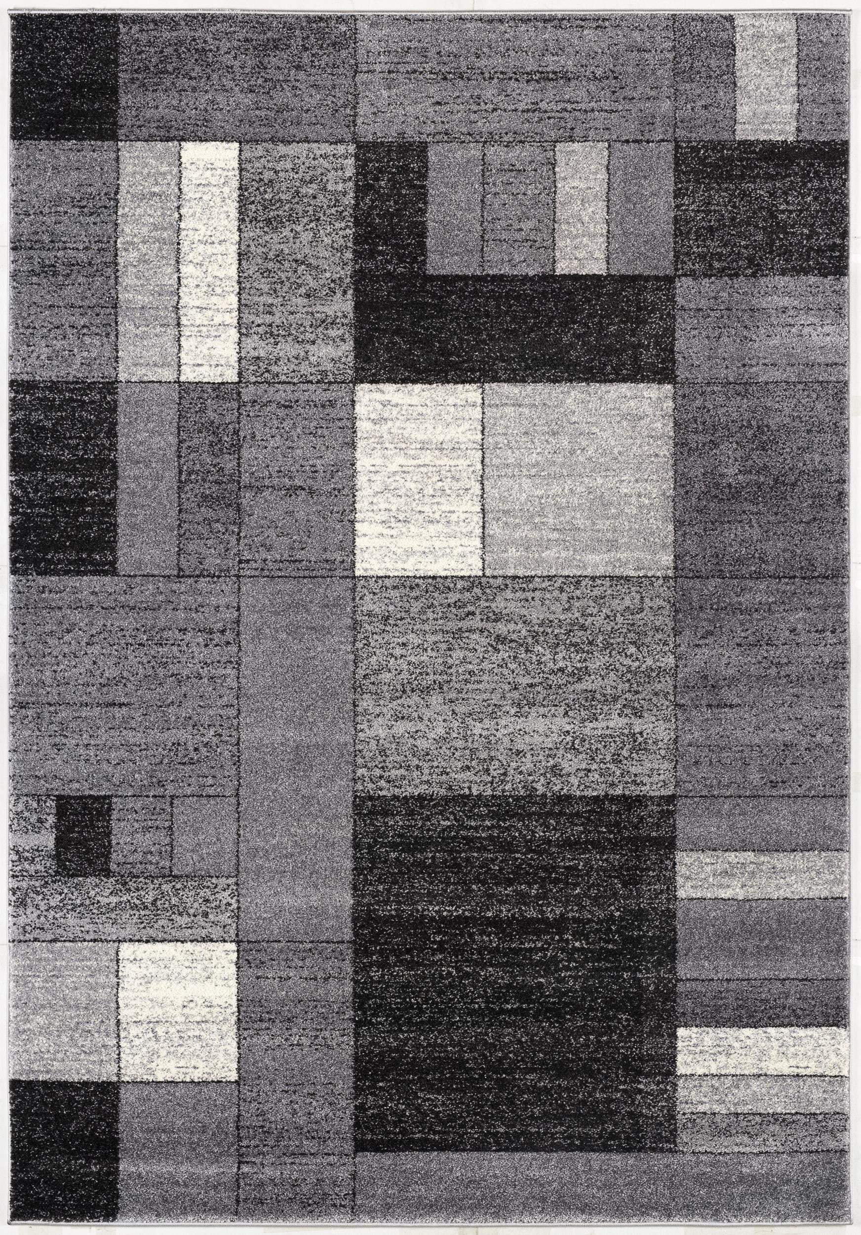 8' X 11' Gray Distressed Geometric Area Rug - Image 2