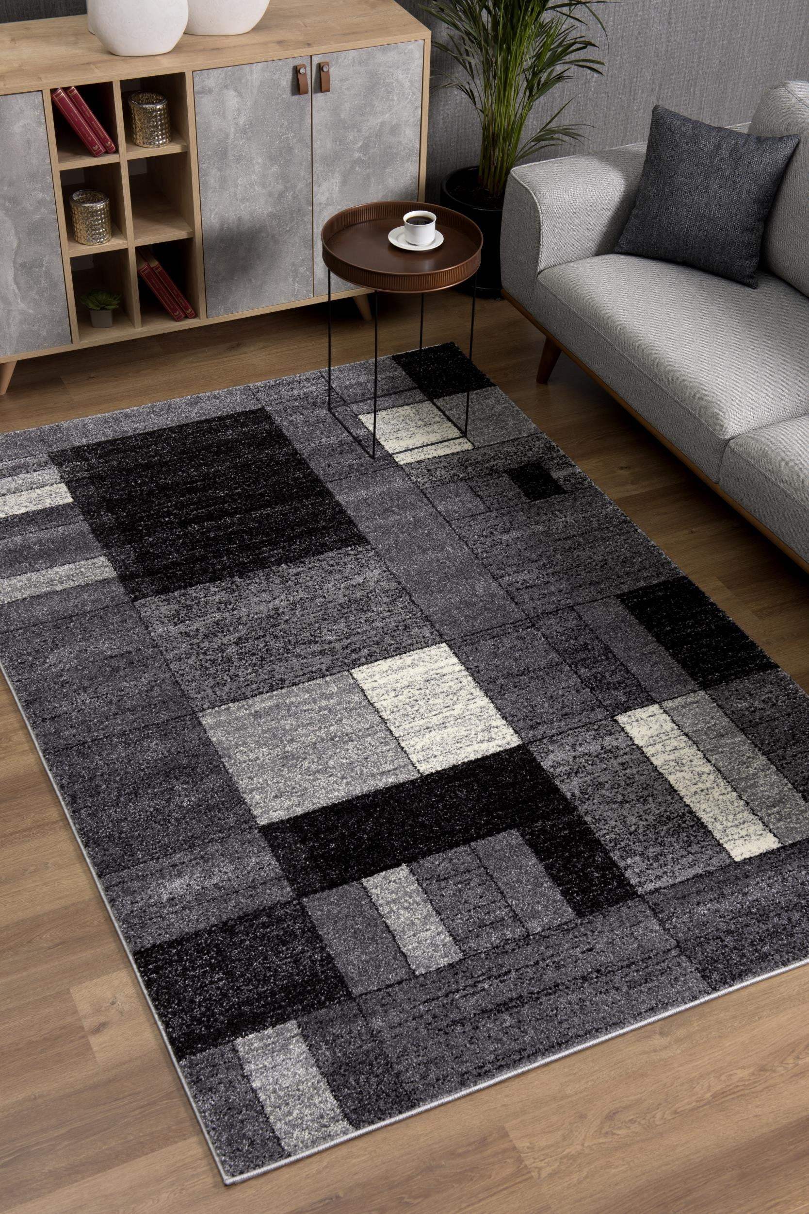 8' X 11' Gray Distressed Geometric Area Rug - Image 5