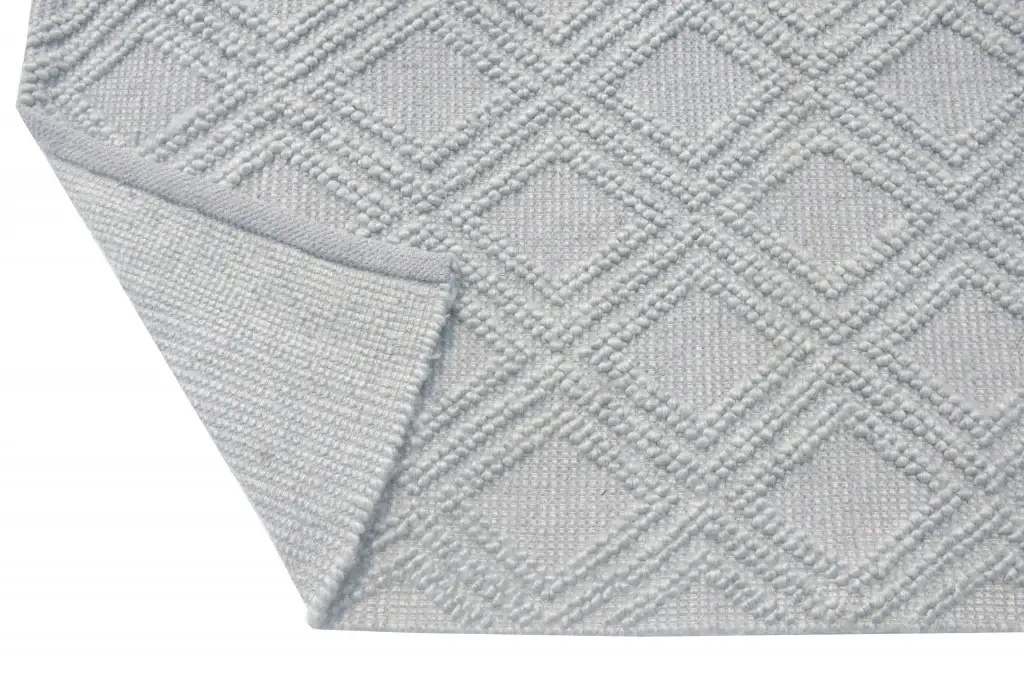 8' X 11' Gray Geometric Handmade Area Rug - Image 3