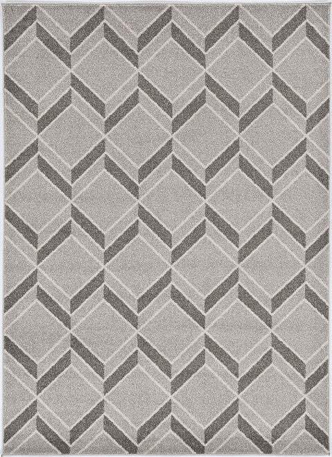 8' X 11' Gray Geometric Indoor Outdoor Area Rug - Image 2