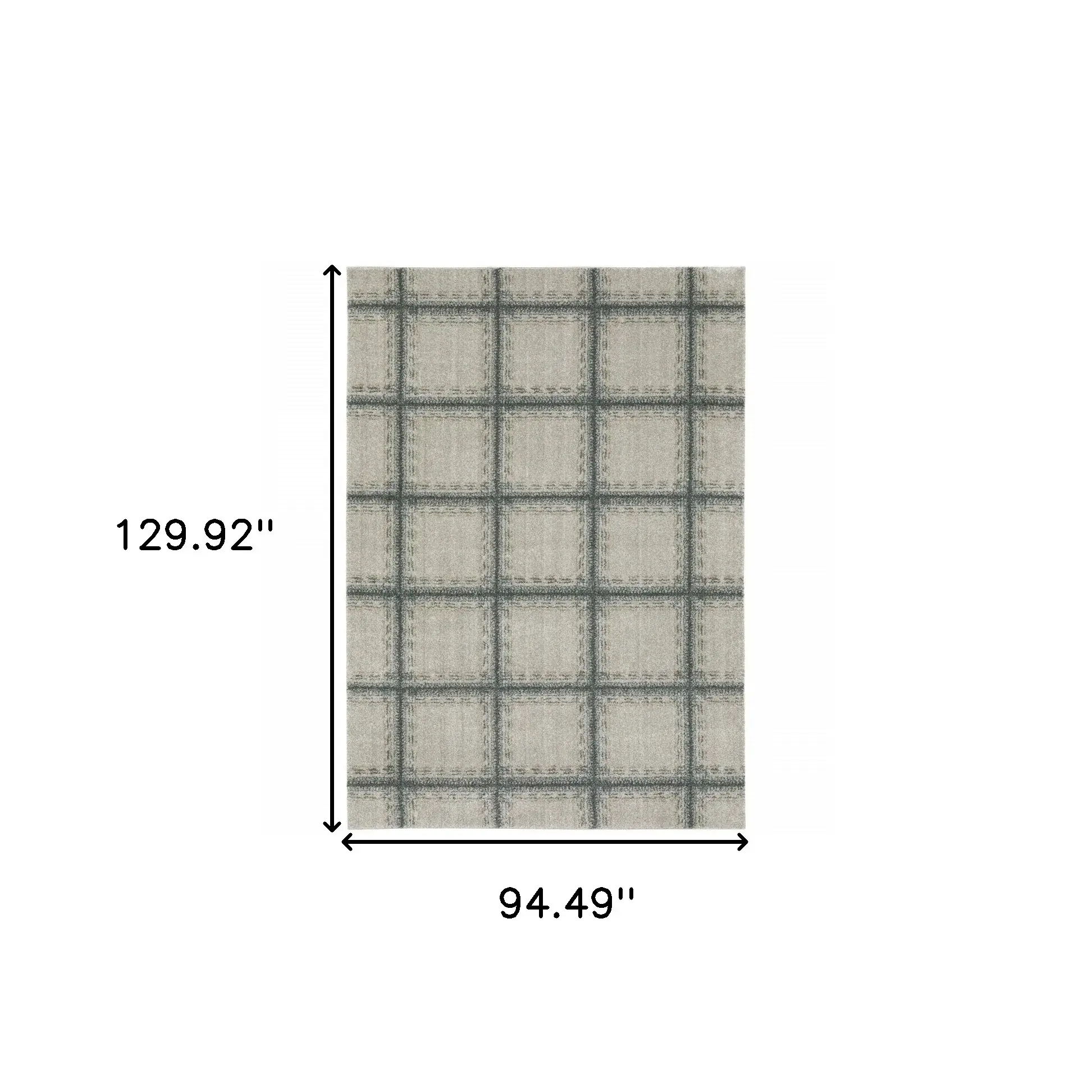 8' X 11' Gray Geometric Power Loom Area Rug - Image 3