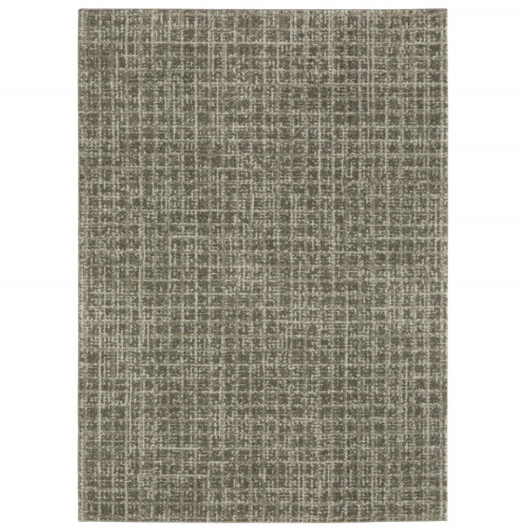 8' X 11' Gray Geometric Power Loom Area Rug - Image 2