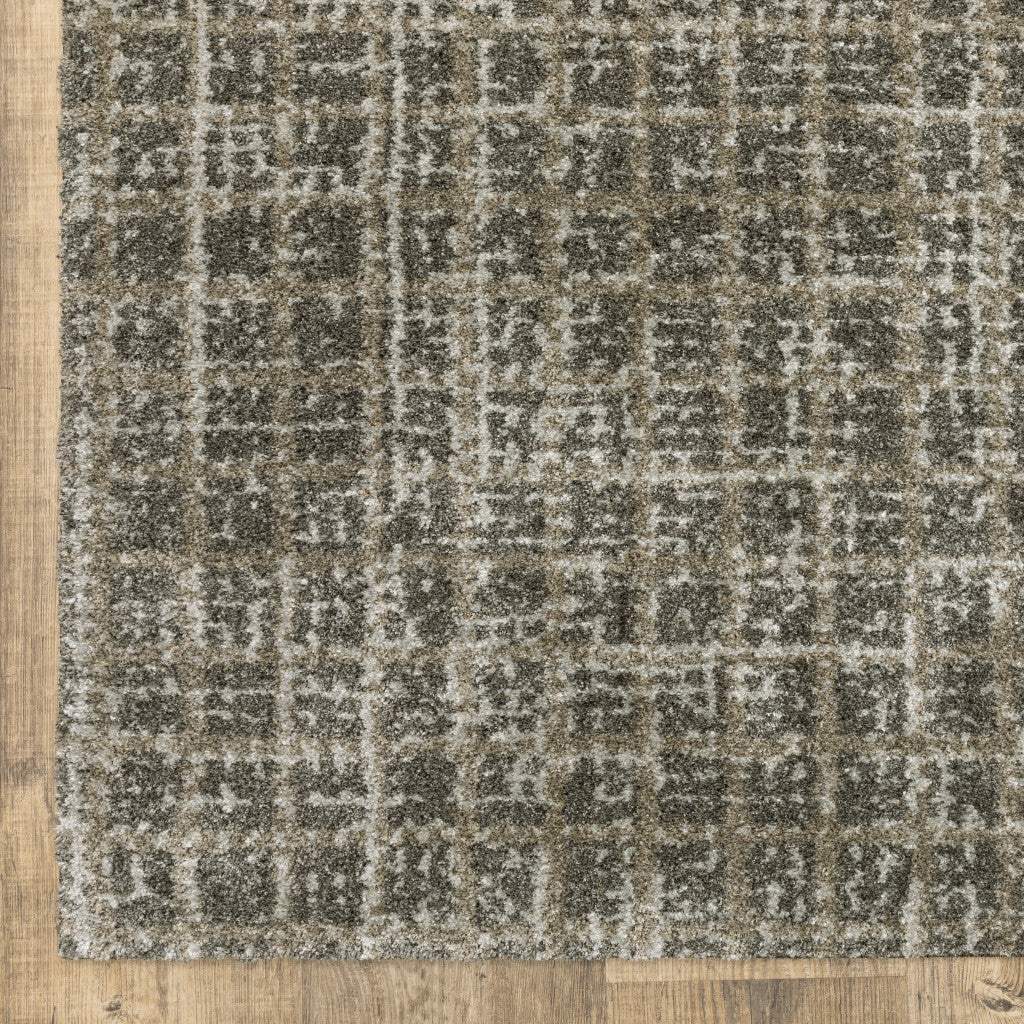 8' X 11' Gray Geometric Power Loom Area Rug - Image 4