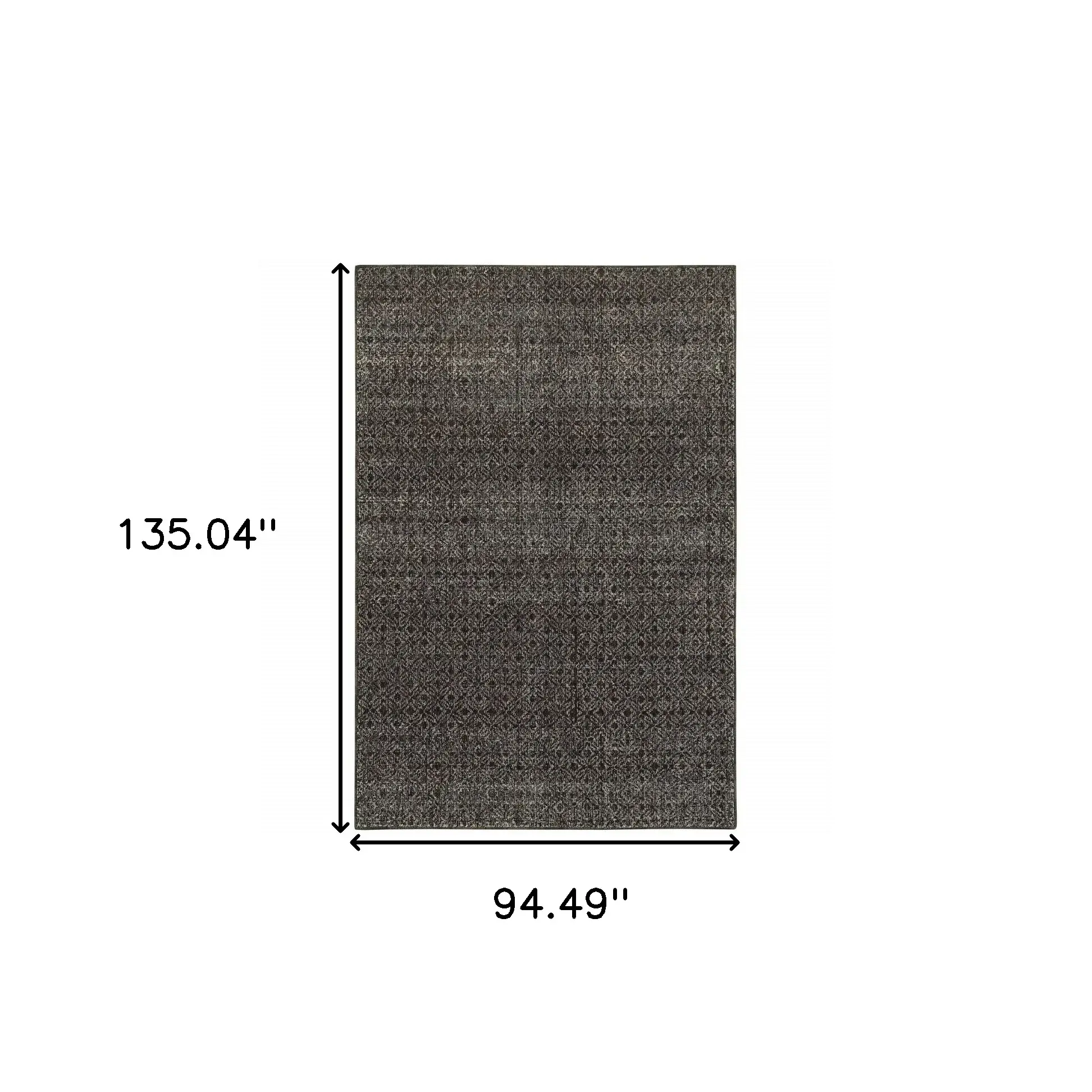 8' X 11' Gray Geometric Power Loom Area Rug - Image 3