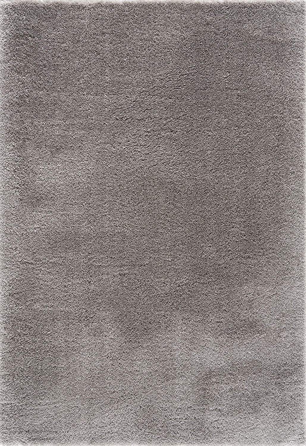 8' X 11' Gray Modern Solid Shag Area Rug - Image 2