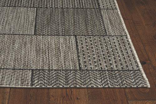 8' X 11' Gray Southwestern Indoor Outdoor Area Rug - Image 4