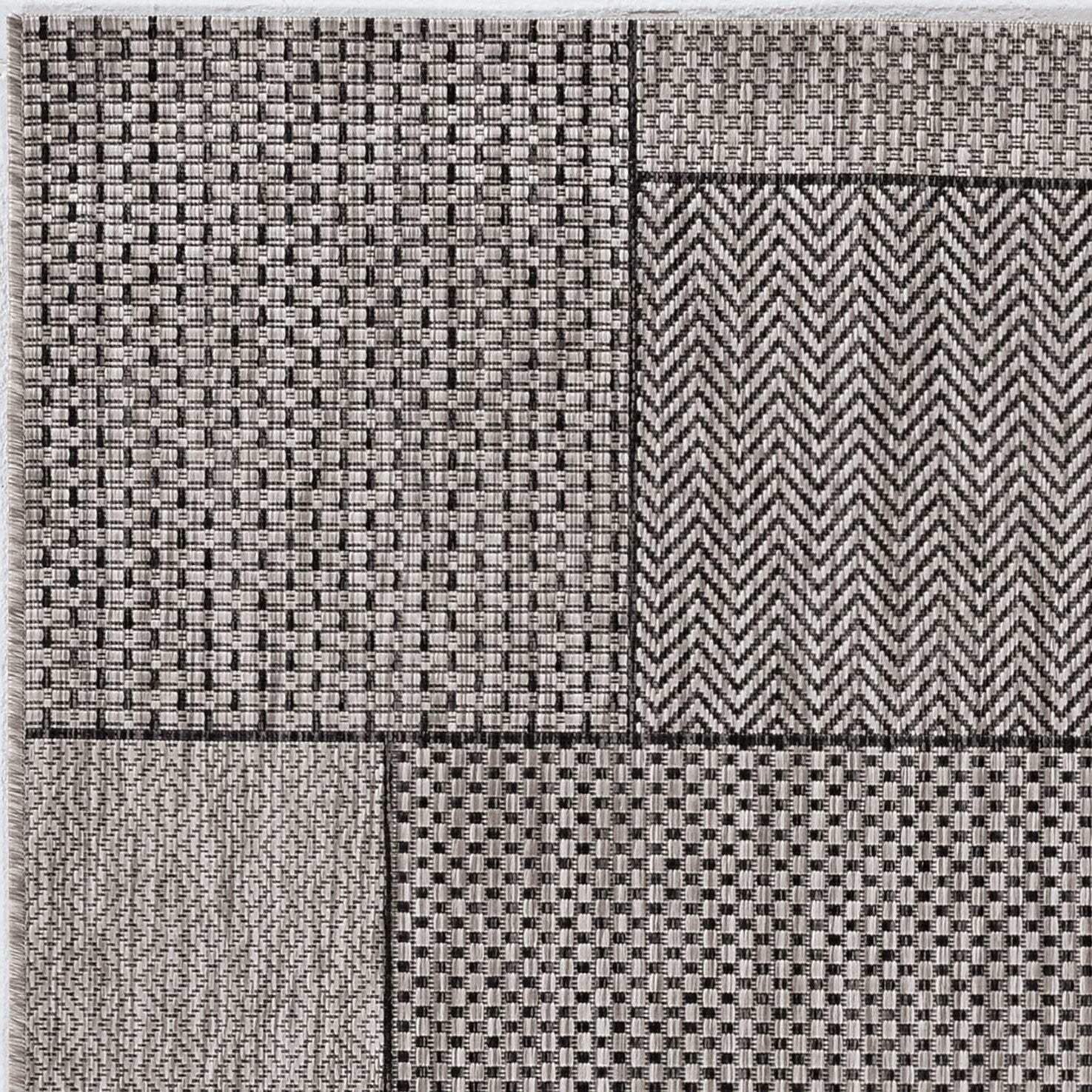 8' X 11' Gray Southwestern Indoor Outdoor Area Rug - Image 6