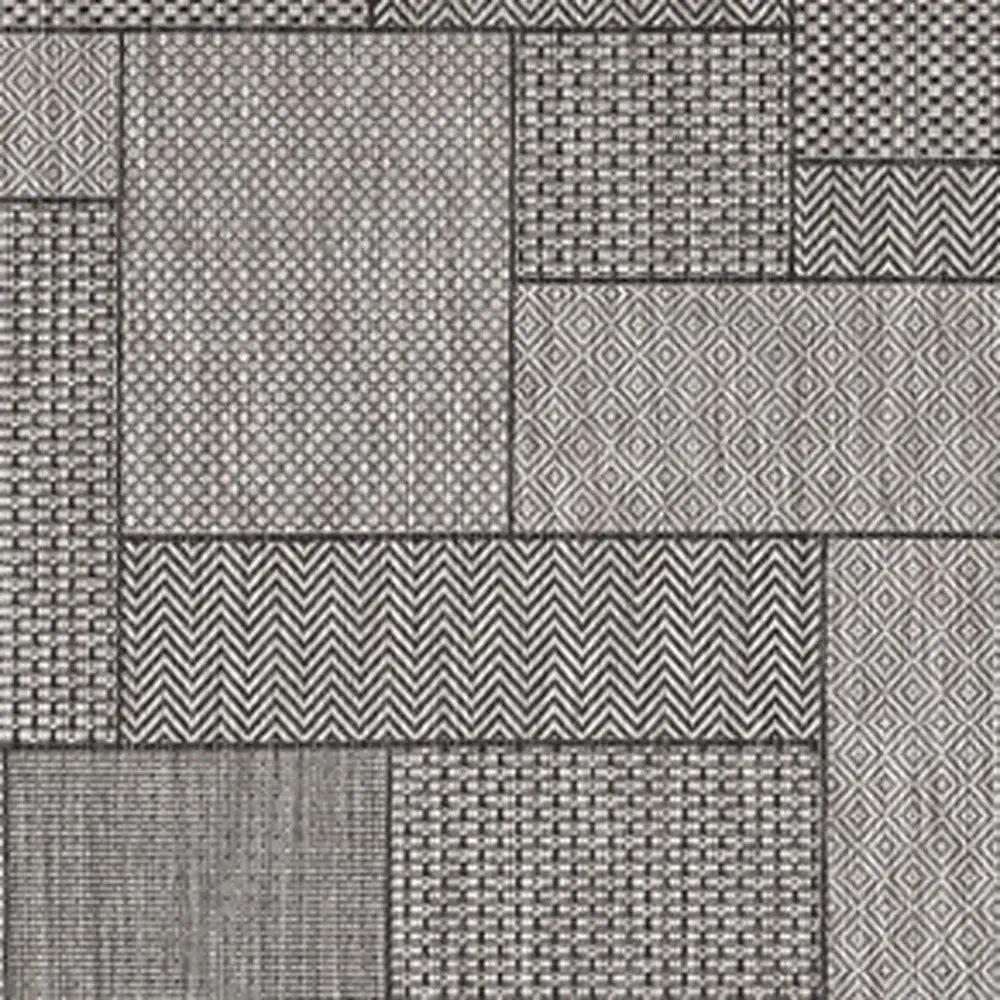 8' X 11' Gray Southwestern Indoor Outdoor Area Rug - Image 7