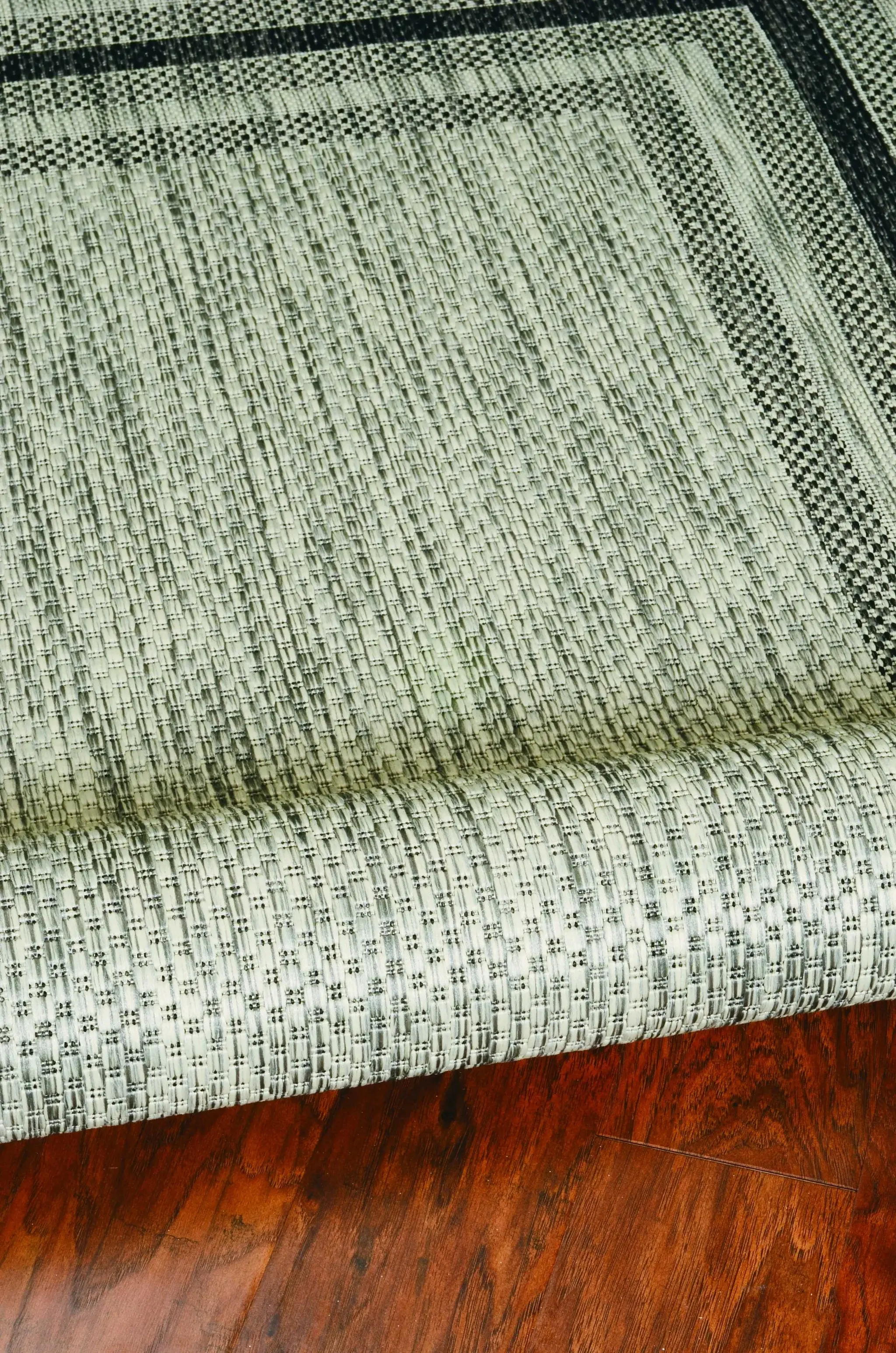 8' X 11' Gray Striped Indoor Outdoor Area Rug - Image 8