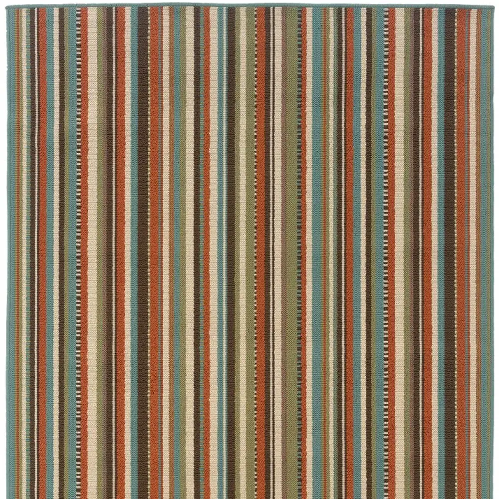 8' X 11' Green Indoor Outdoor Area Rug - Image 3