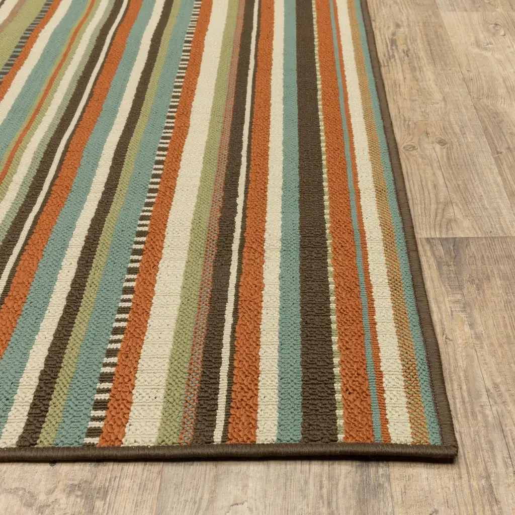 8' X 11' Green Indoor Outdoor Area Rug - Image 5