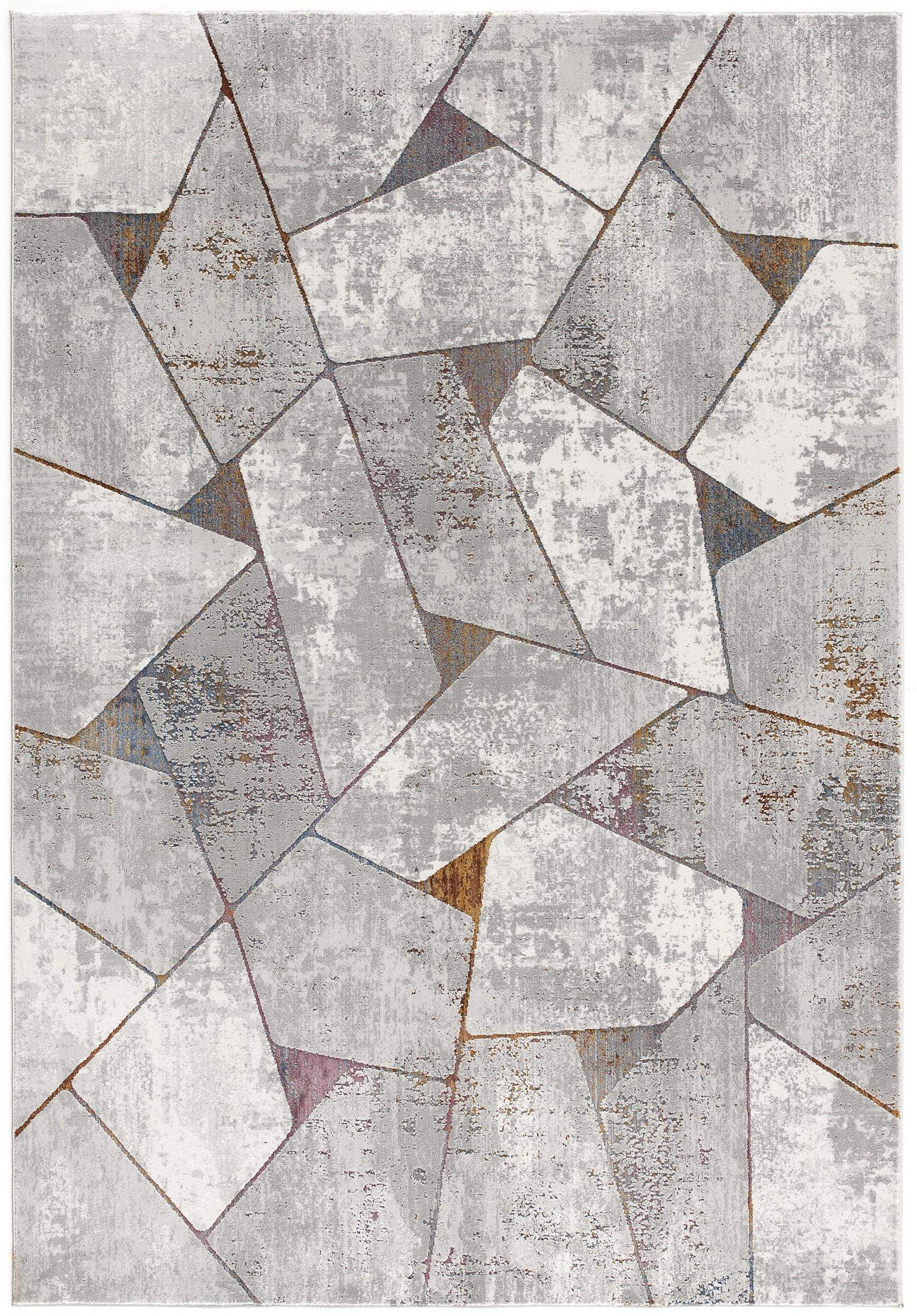 8' X 11' Grey Geometric Area Rug - Image 3