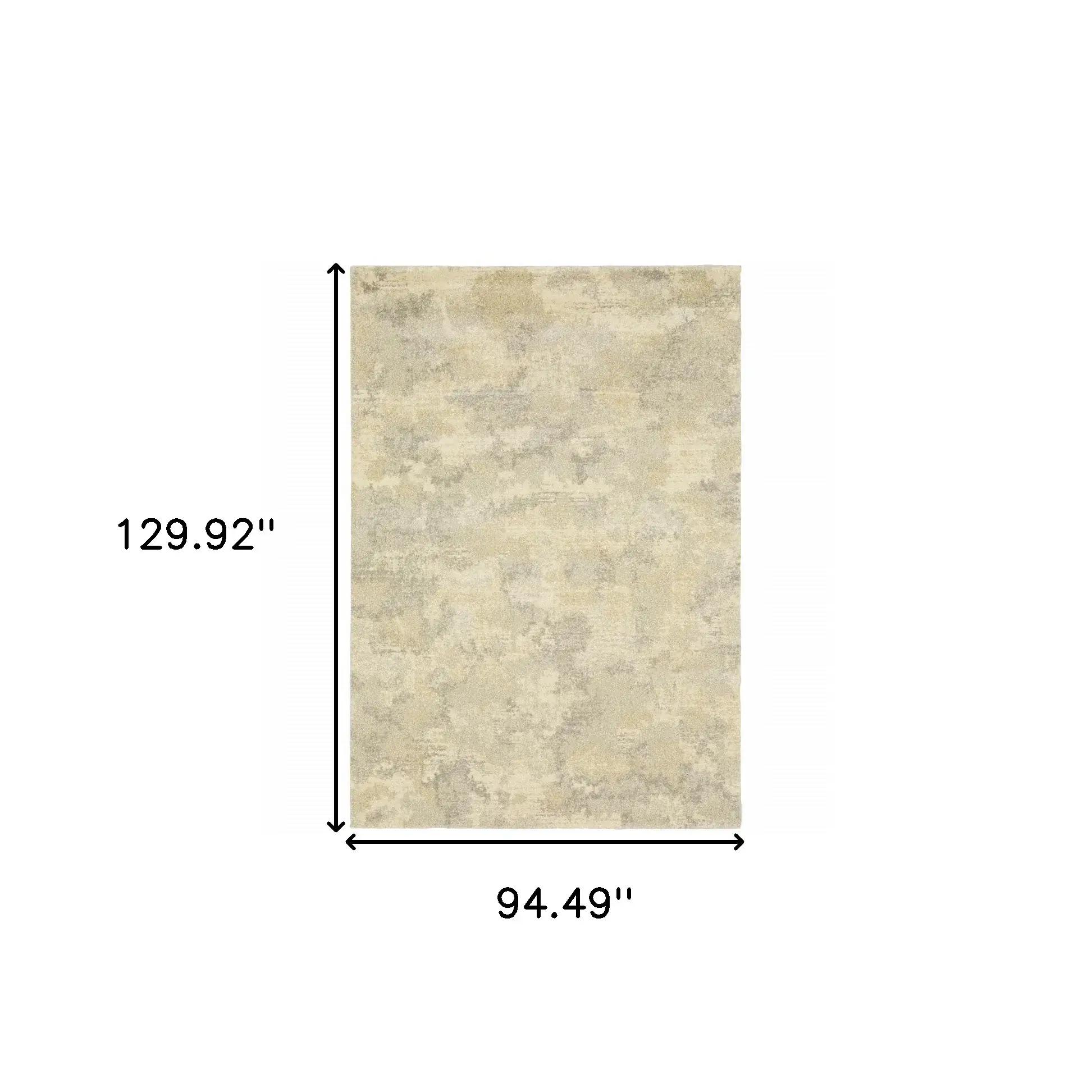 8' X 11' Grey Ivory Beige And Taupe Abstract Power Loom Stain Resistant Area Rug - Image 3