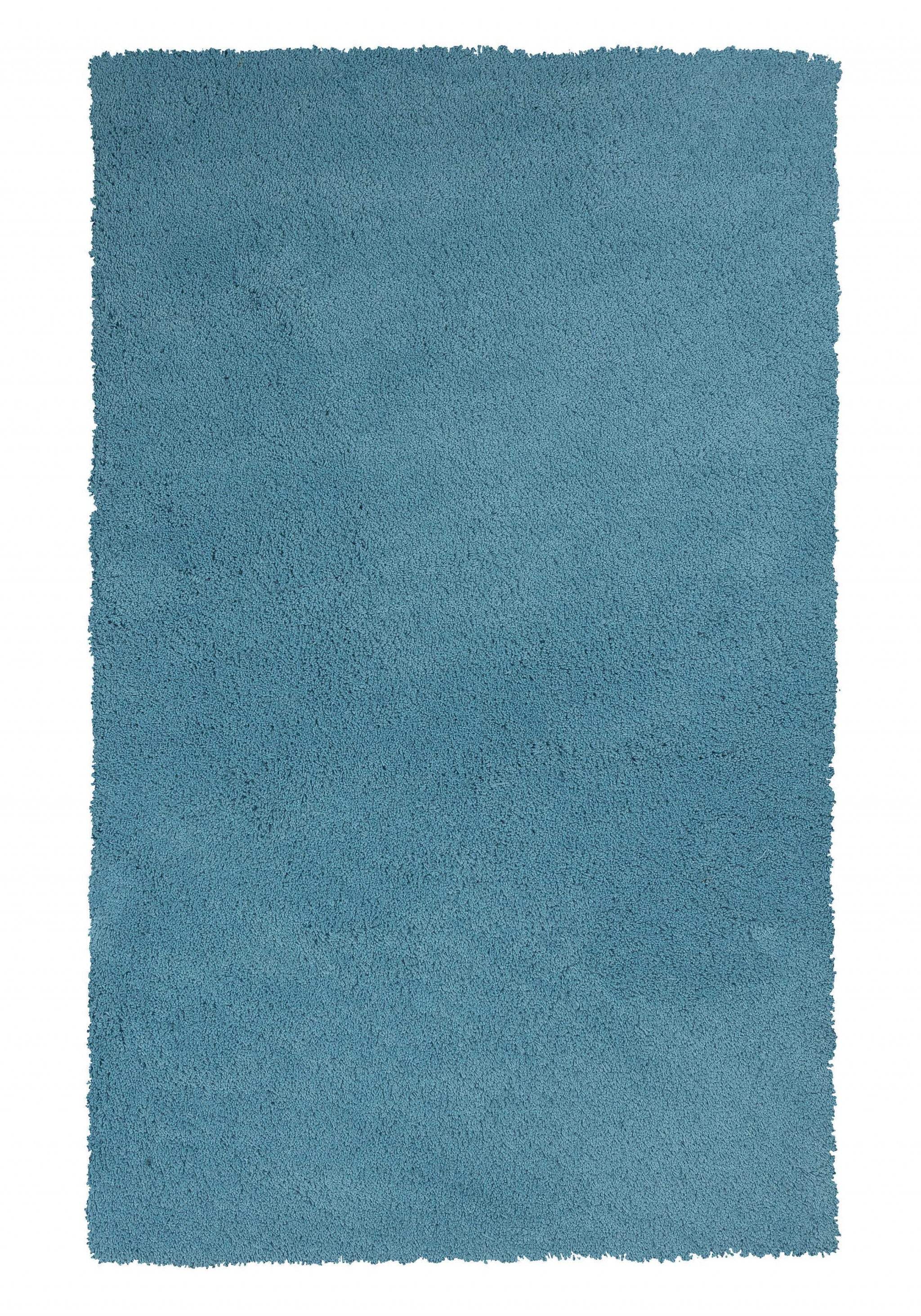 8' X 11' Highlighter Blue Indoor Shag Rug - Image 2