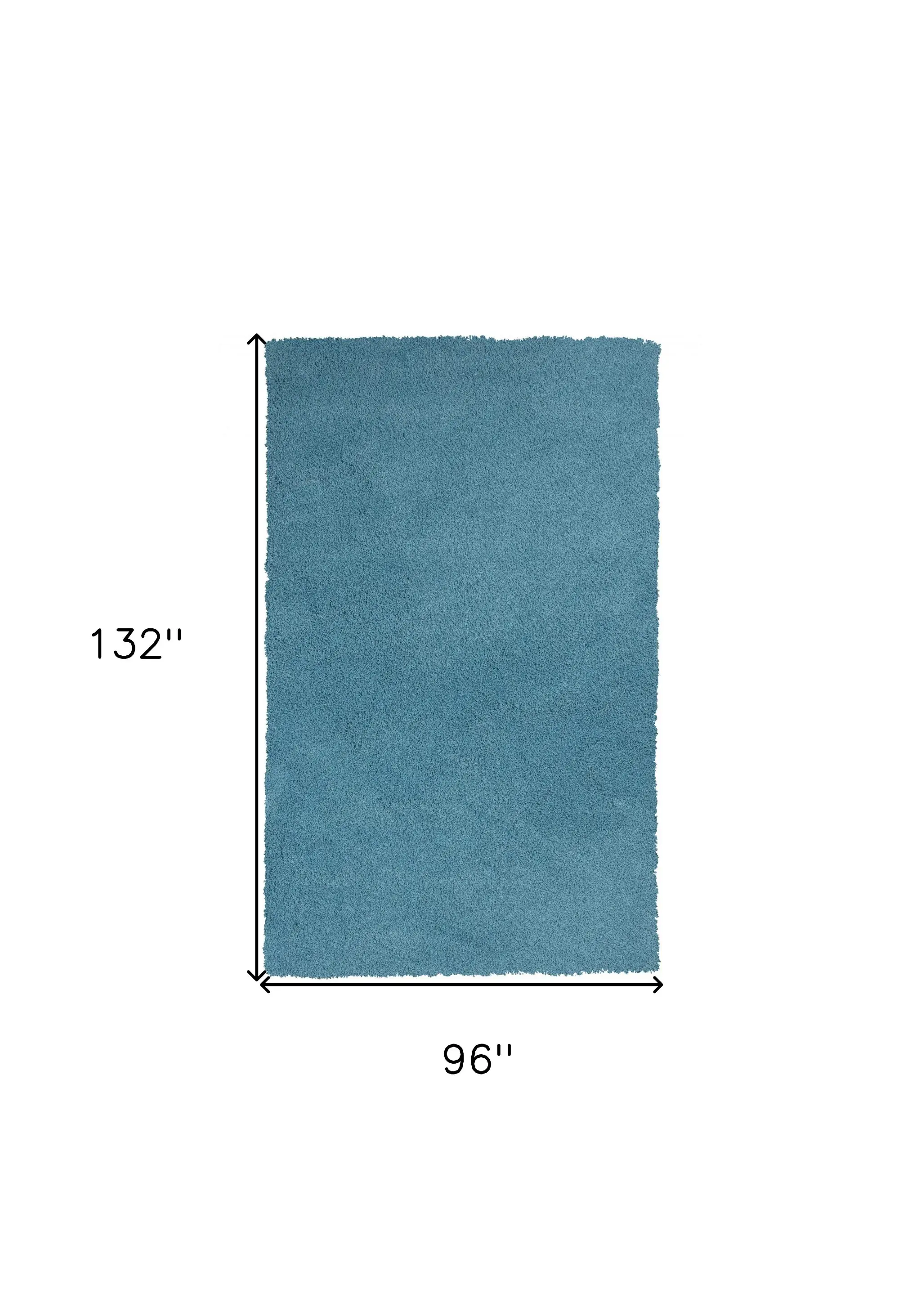 8' X 11' Highlighter Blue Indoor Shag Rug - Image 3