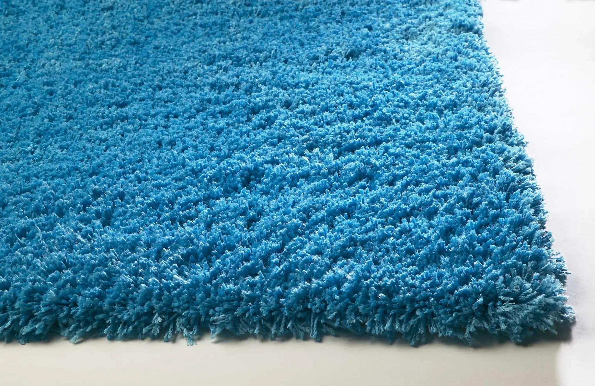 8' X 11' Highlighter Blue Indoor Shag Rug - Image 5