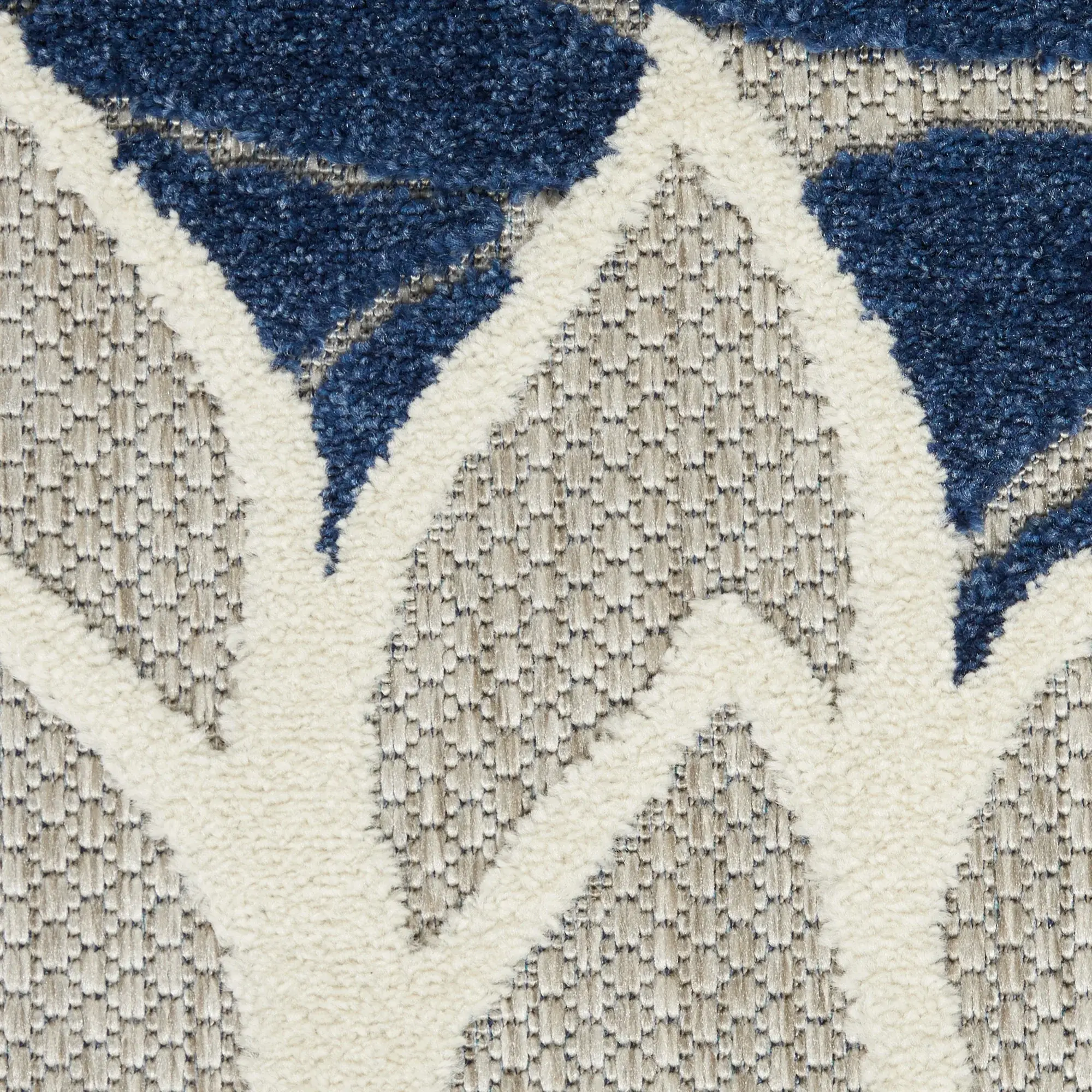 8' X 11' Ivory And Blue Floral Indoor Outdoor Area Rug - Image 7