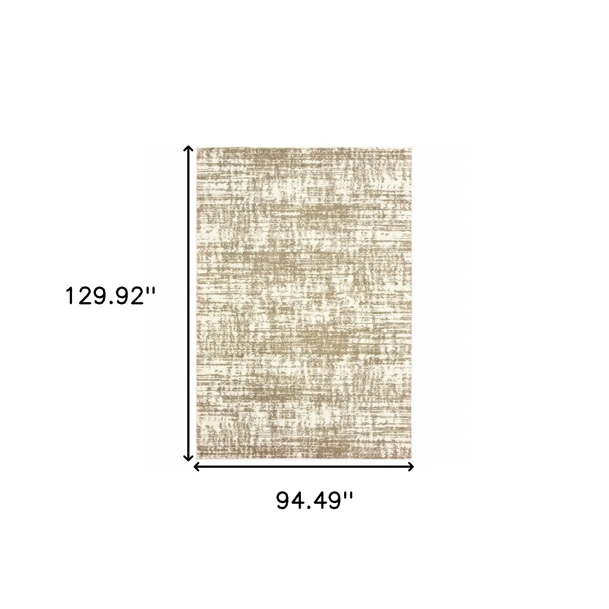 8' X 11' Ivory And Gray Abstract Strokes Area Rug - Image 3