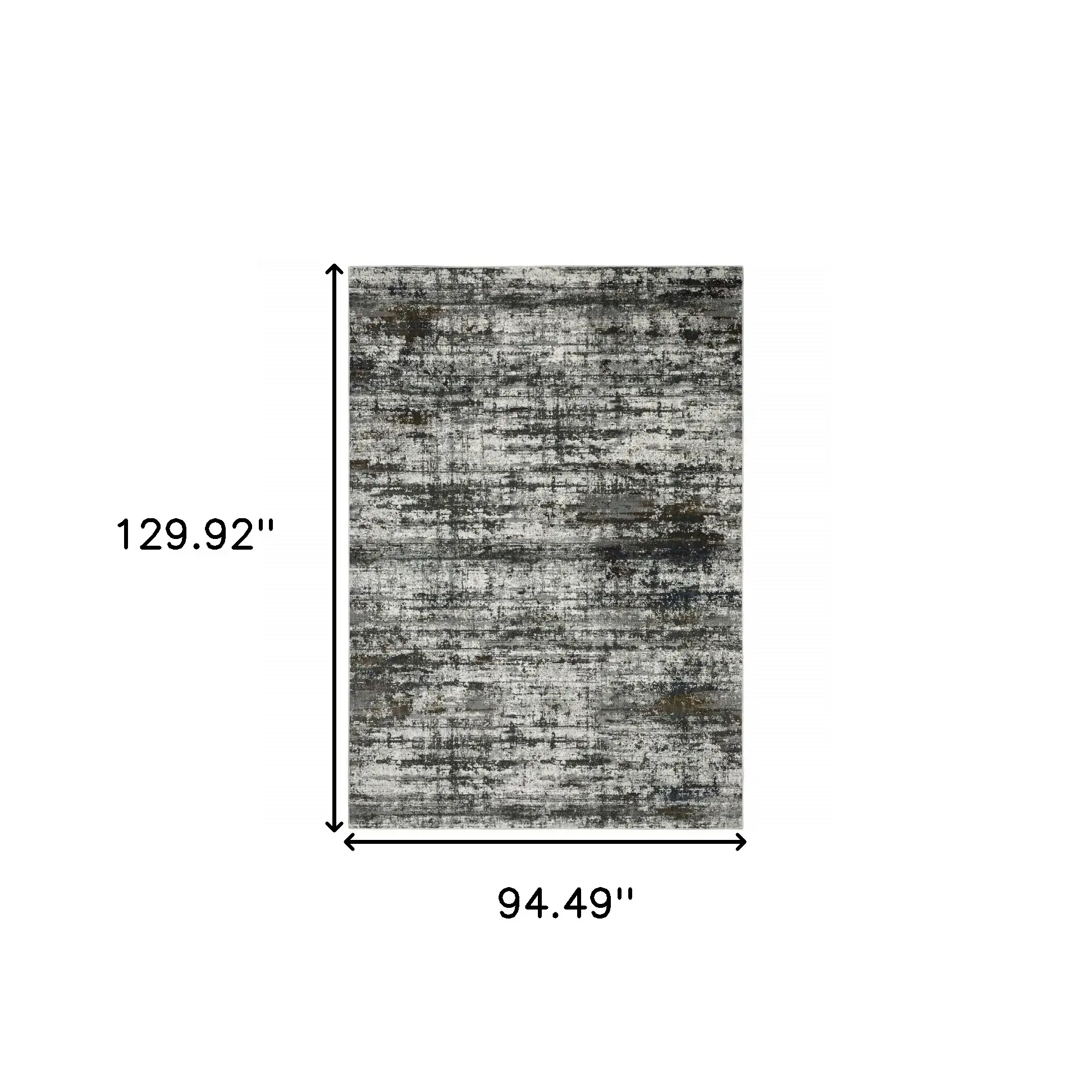 8' X 11' Ivory Charcoal Grey Blue Rust And Brown Abstract Power Loom Stain Resistant Area Rug - Image 3