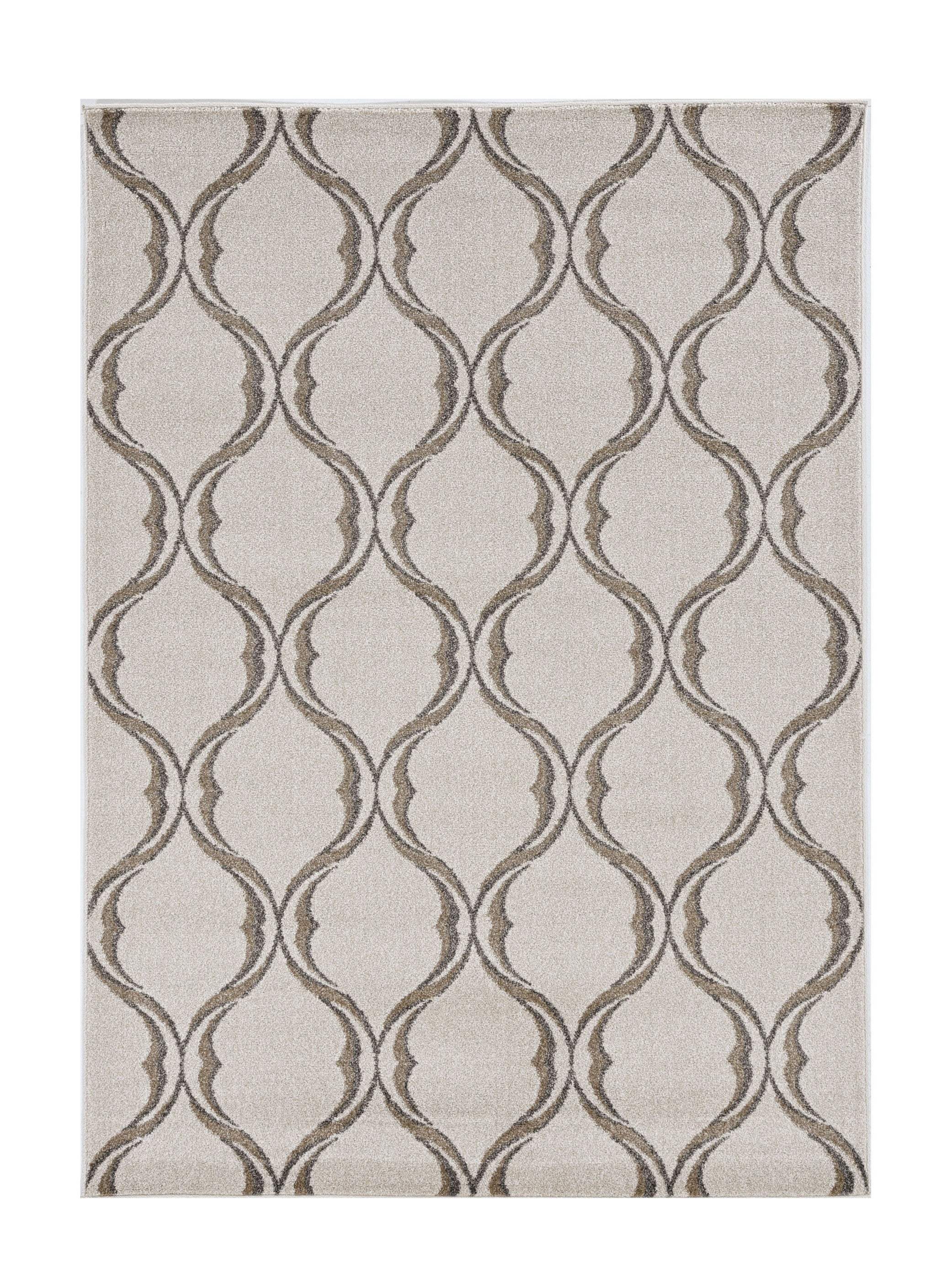 8' X 11' Ivory Moroccan Indoor Outdoor Area Rug - Image 2