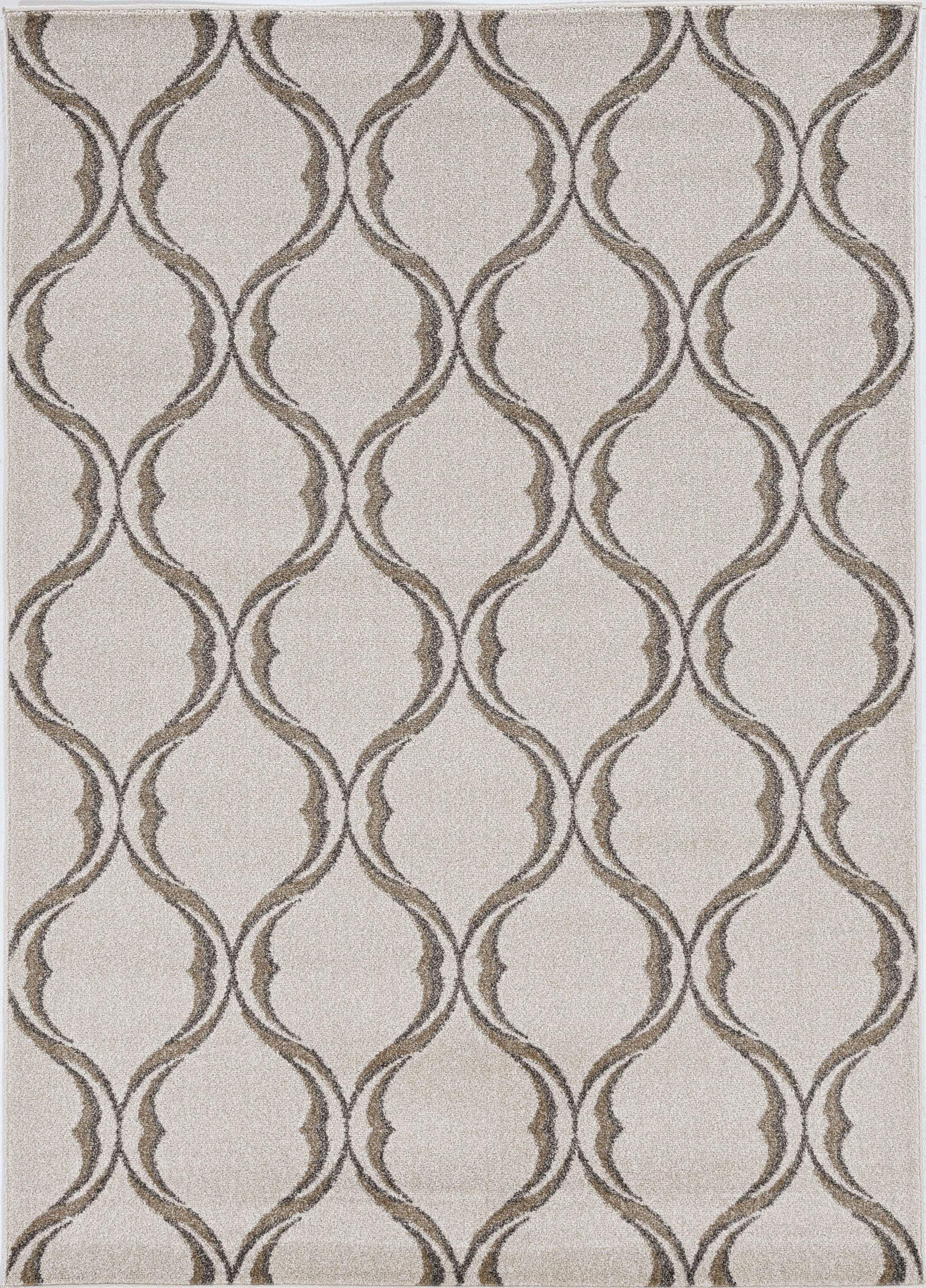 8' X 11' Ivory Moroccan Indoor Outdoor Area Rug - Image 4