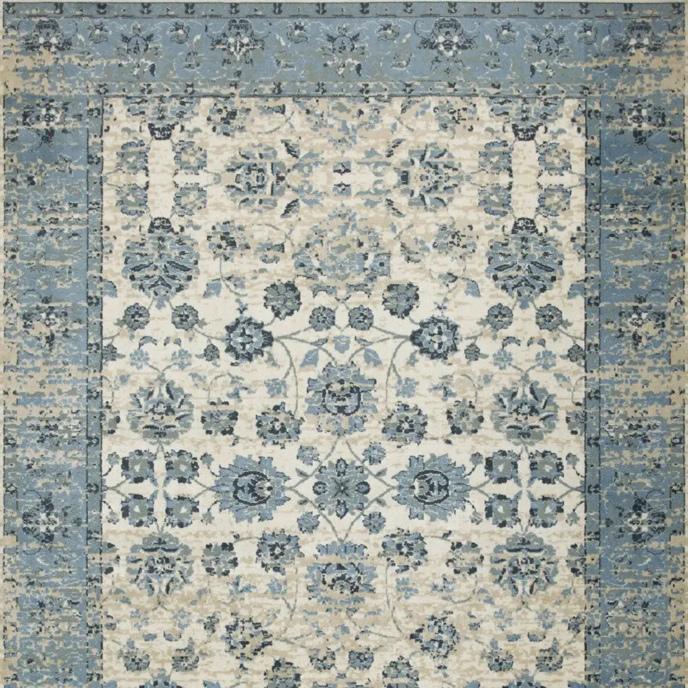 8' X 11' Ivory Oriental Area Rug - Image 4