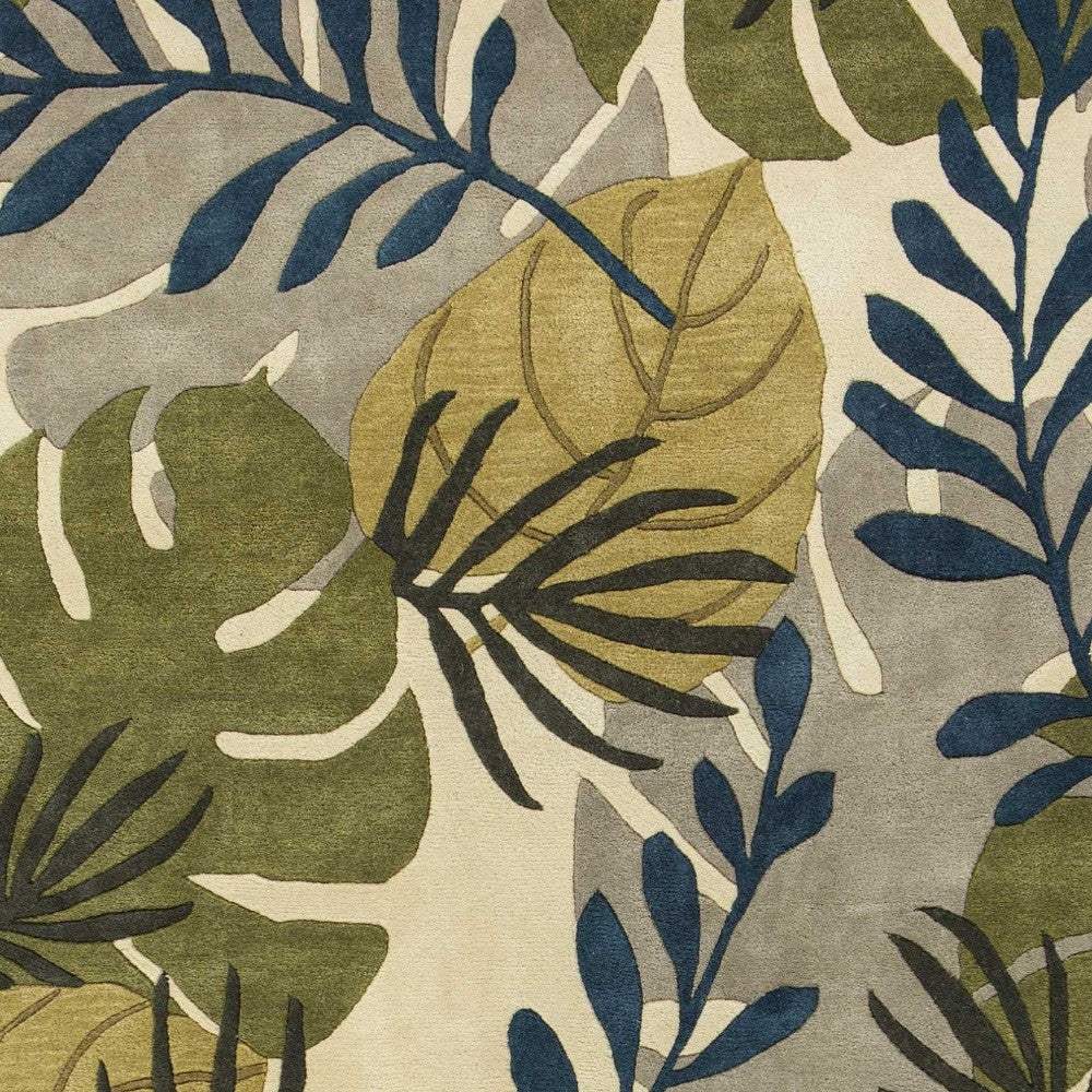8' X 11' Ivory Wool Handmade Area Rug - Image 4