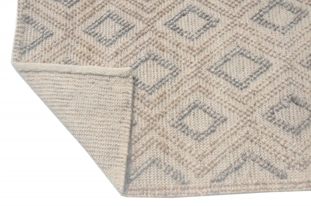 8' X 11' Natural Geometric Handmade Area Rug - Image 3