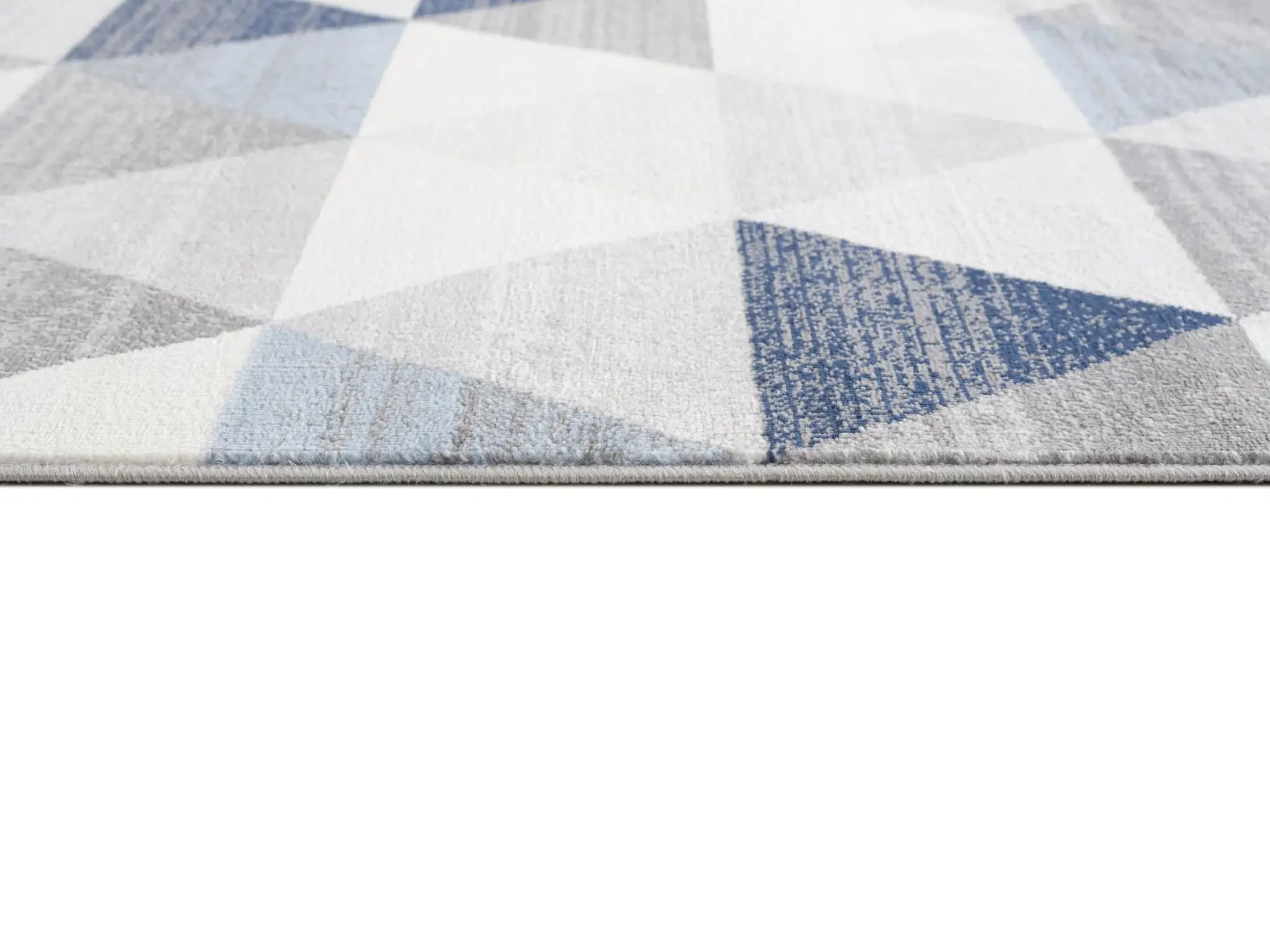 8' X 11' Navy Blue Geometric Diamond Area Rug - Image 4