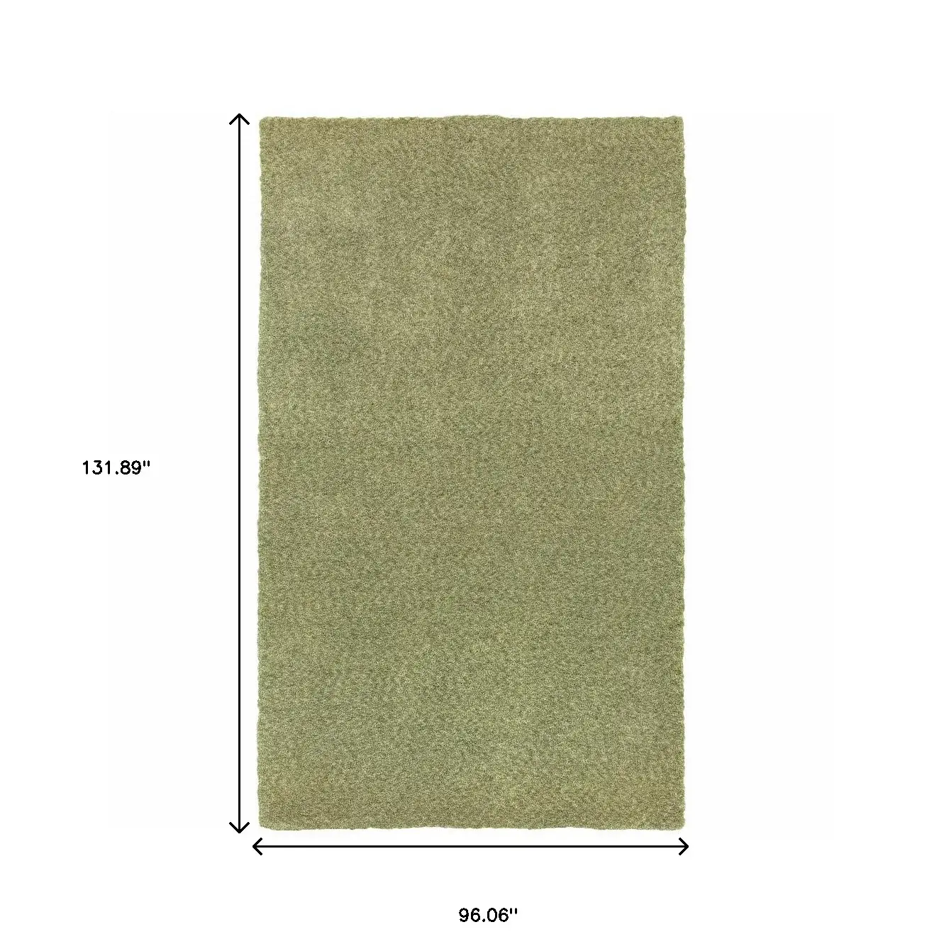 8' X 11' Olive Green Shag Tufted Handmade Stain Resistant Area Rug - Image 3